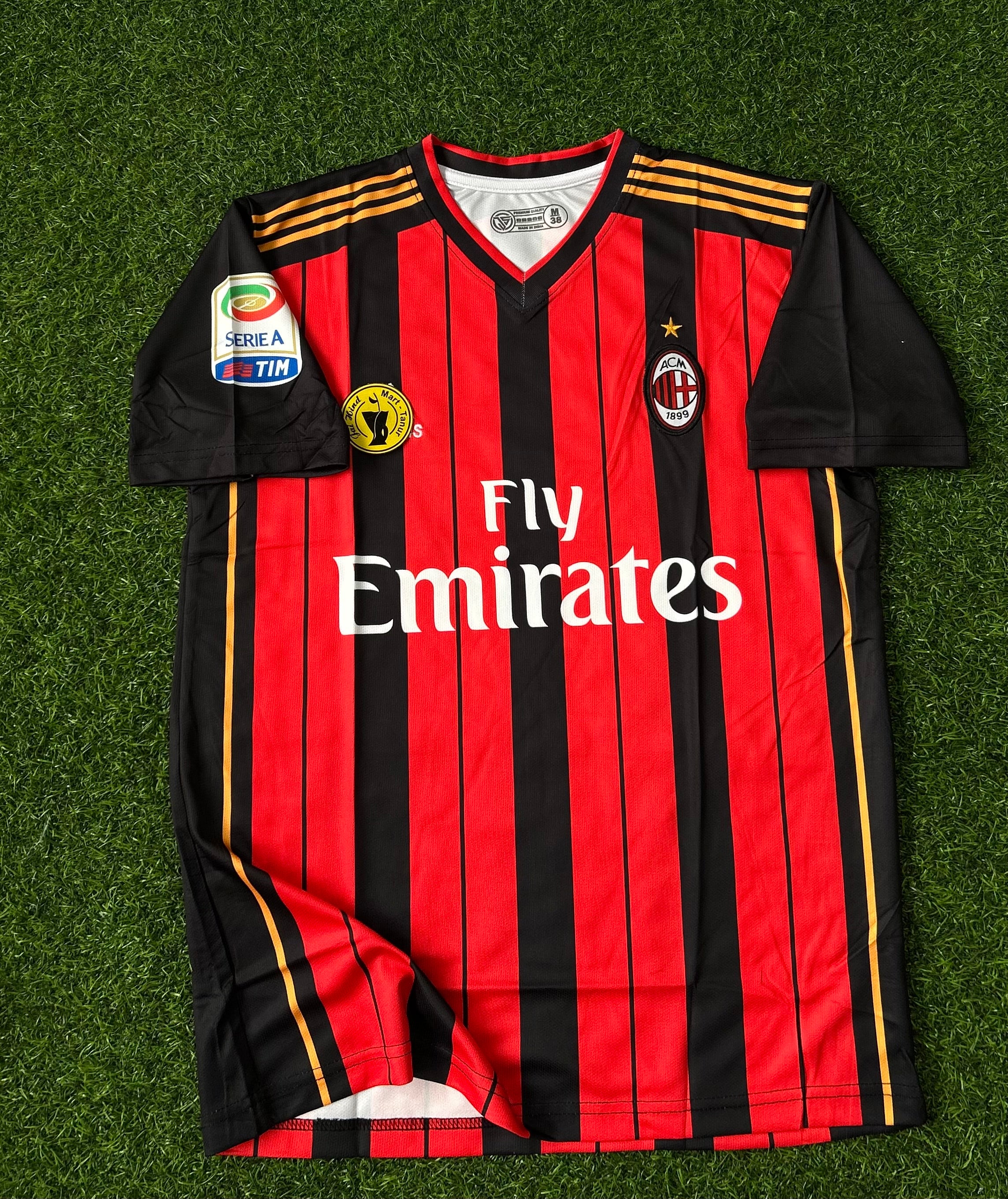 AC MILAN 2013-14 HOME KIT, HALF SLEEVE EMBROIDERY – JAIHIND SPORTS