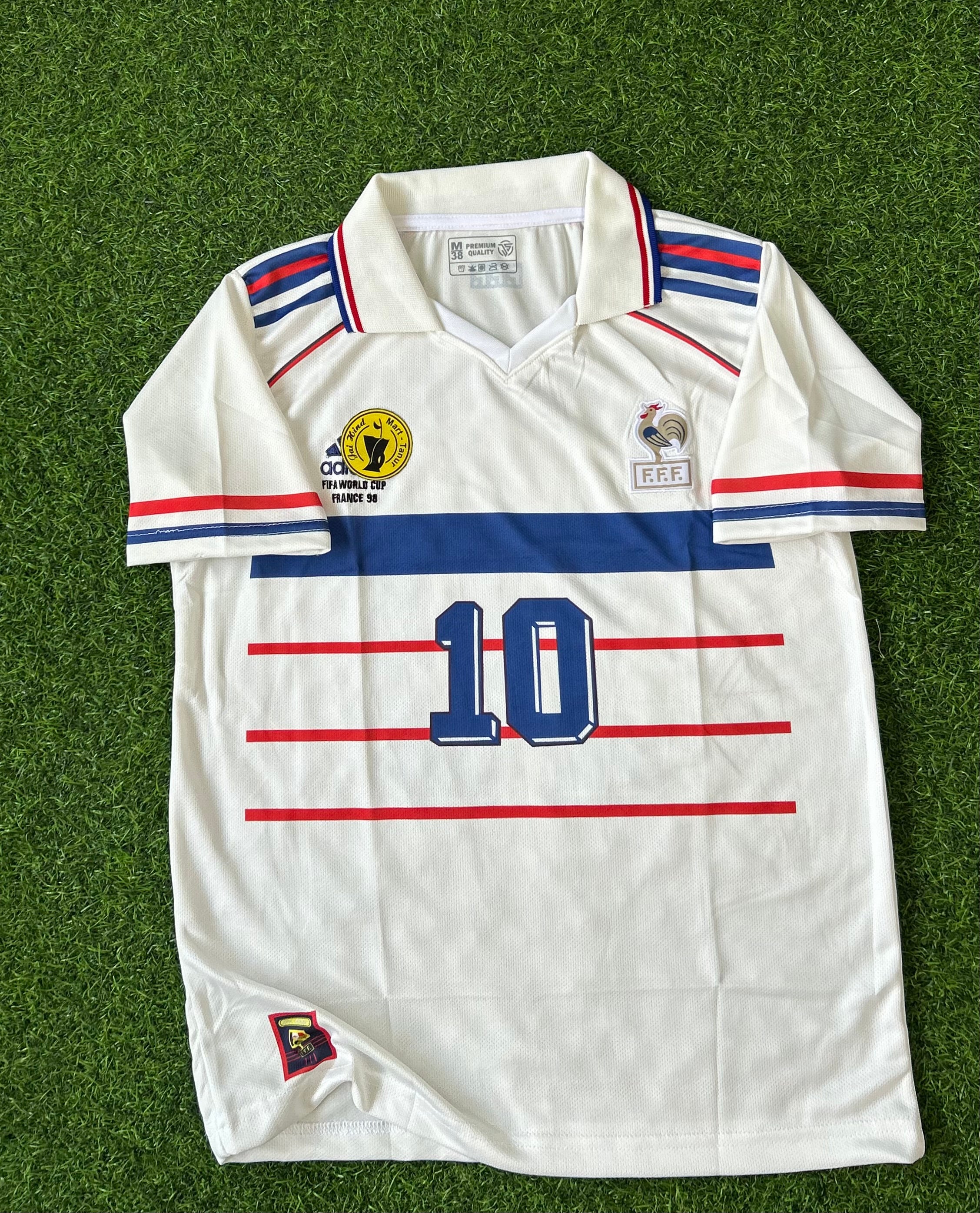 FRANCE 1998 AWAY JERSEY, HALF SLEEVE POLO EMBROIDERY – JAIHIND SPORTS