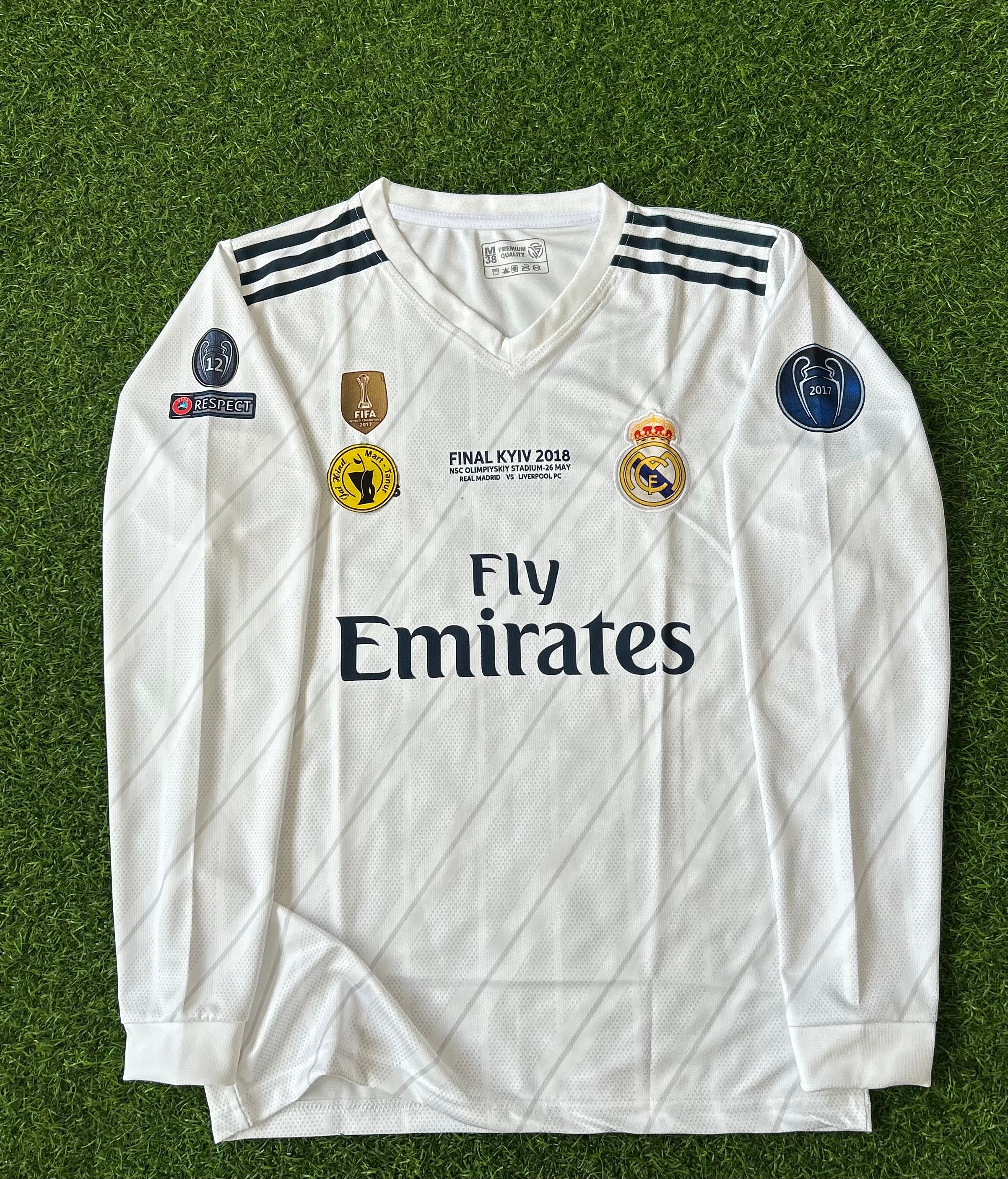 REAL MADRID 2017-18 HOME KIT, FULL SLEEVE EMBROIDERY – JAIHIND SPORTS