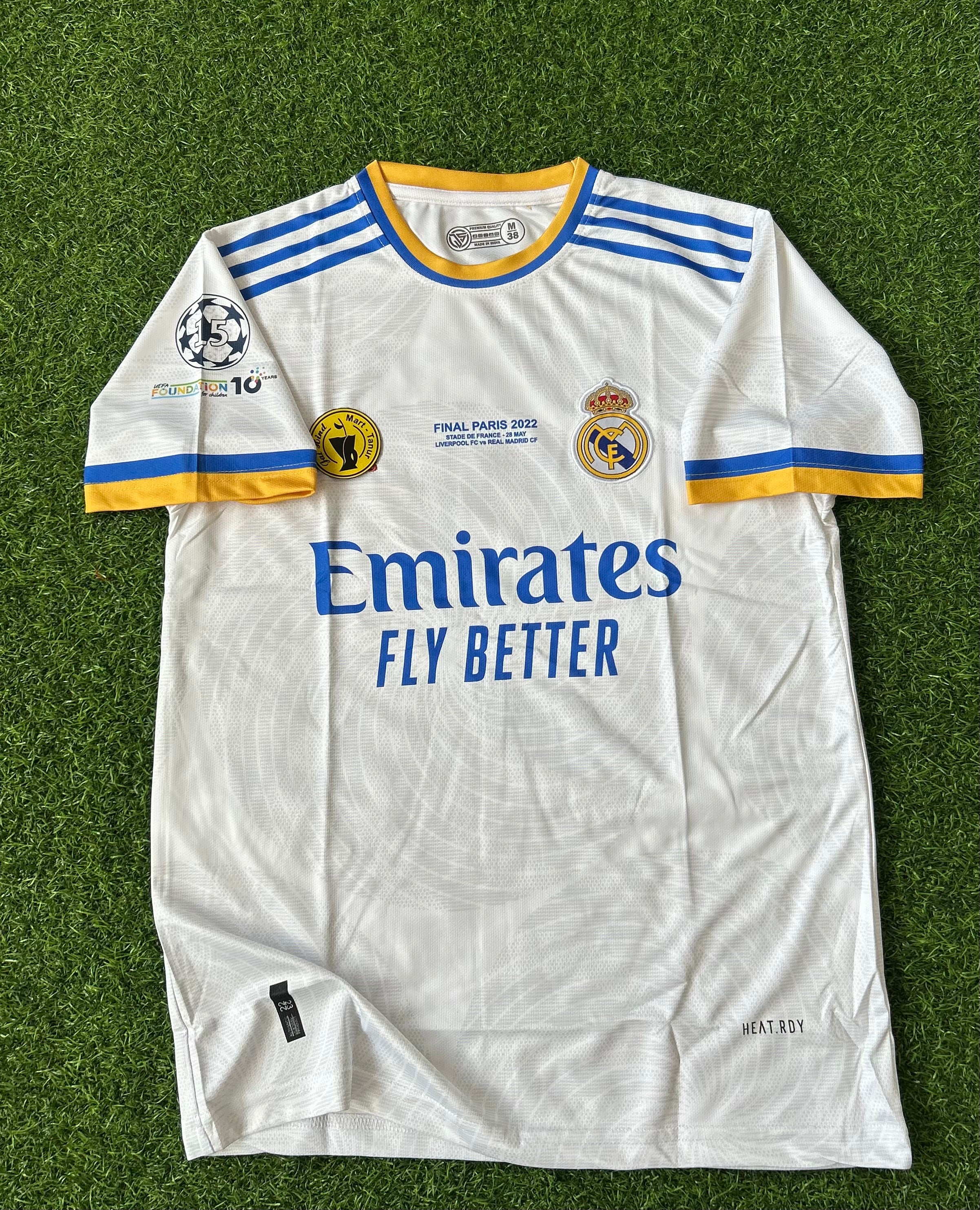 REAL MADRID 2021-22 HOME KIT, HALF SLEEVE EMBROIDERY – JAIHIND SPORTS