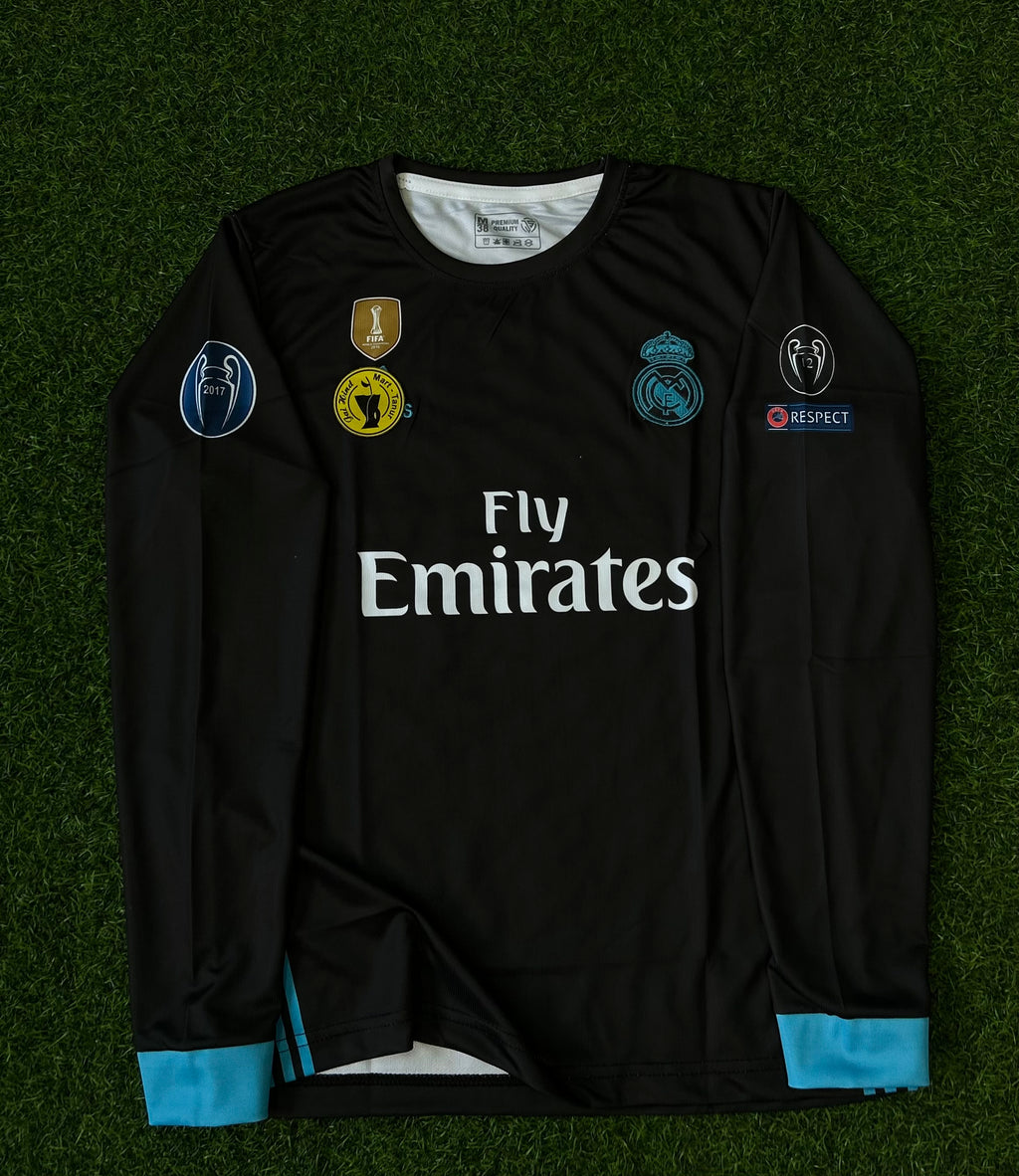 REAL MADRID 2017-18 AWAY JERSEY, FULL SLEEVE EMBROIDERY