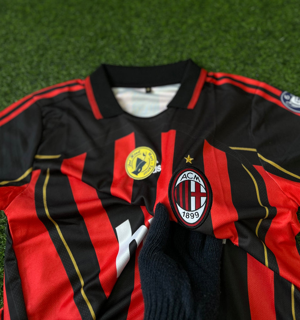 AC MILAN 2006-07 HOME JERSEY, HALF SLEEVE POLO EMBRODERY
