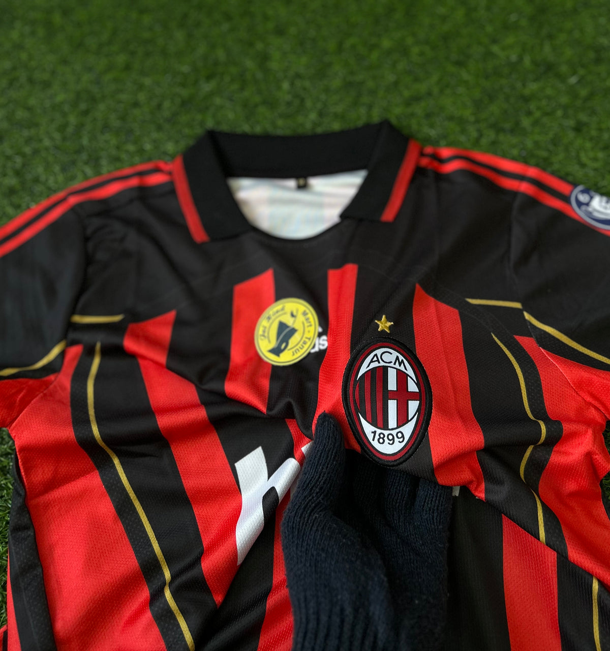 AC MILAN 2006-07 HOME JERSEY, HALF SLEEVE POLO EMBRODERY