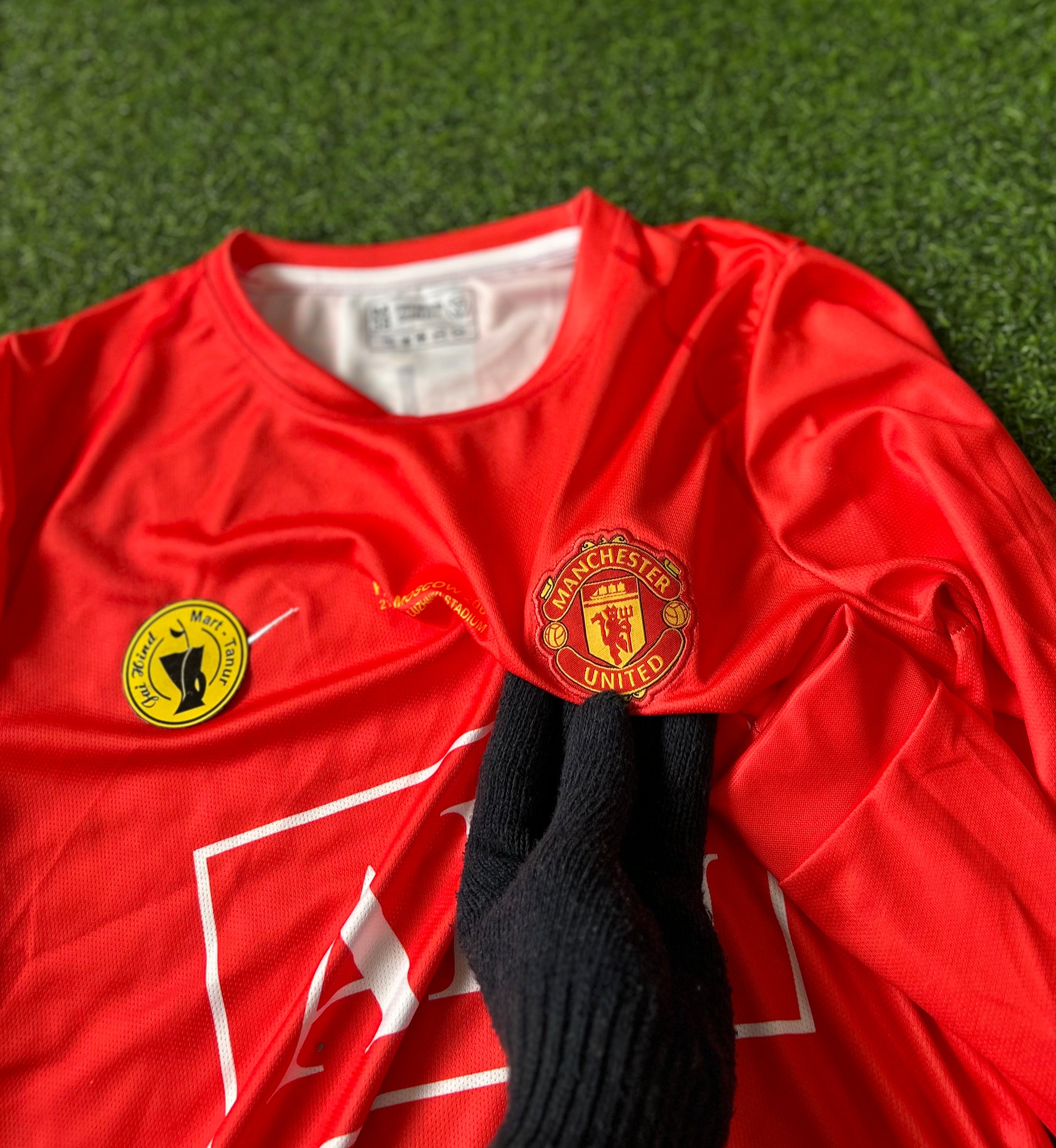 MAN UNITED 2007-08 HOME KIT, FULL SLEEVE EMBROIDERY