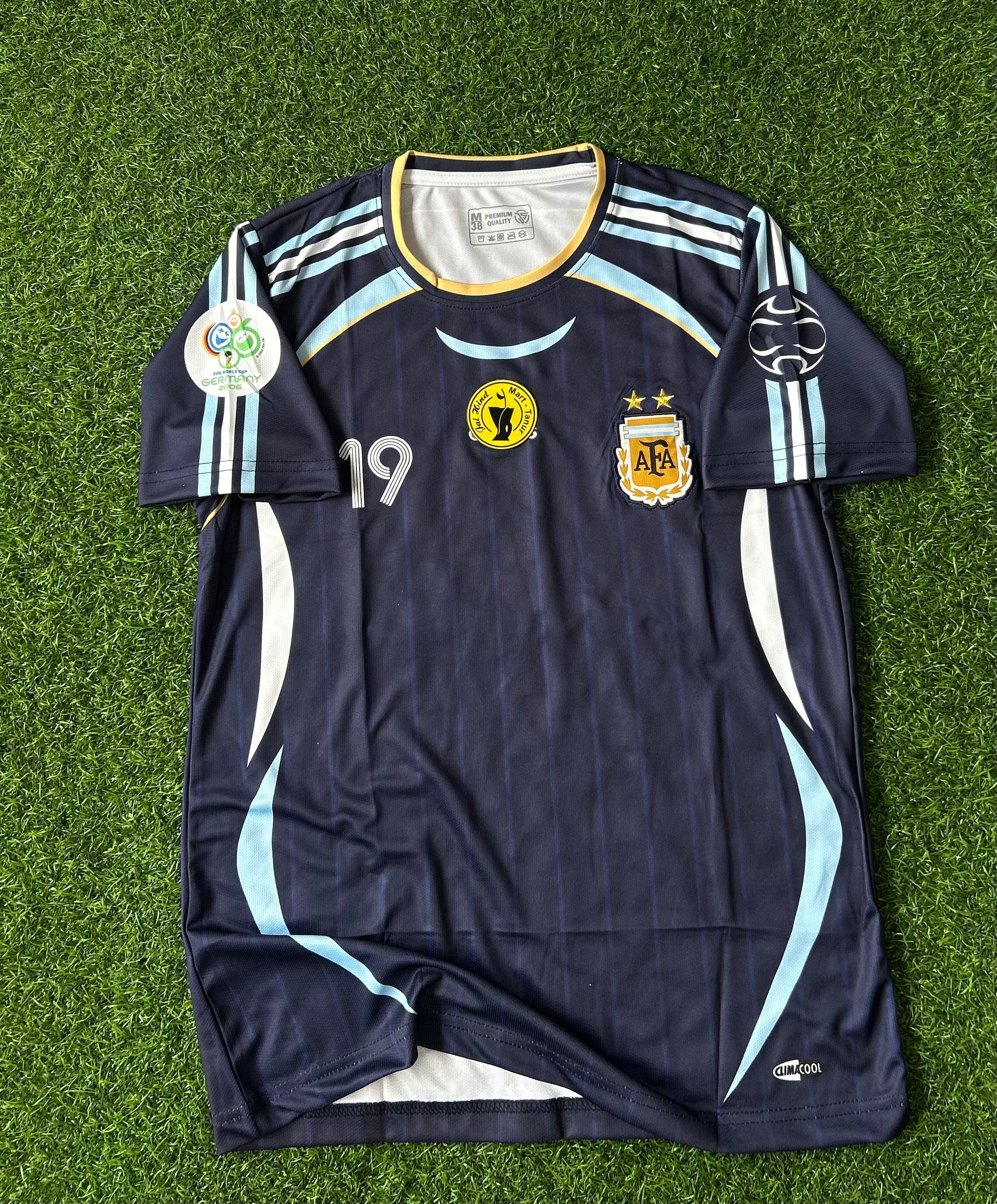ARGENTINA 2006 AWAY KIT, HALF SLEEVE EMBROIDERY