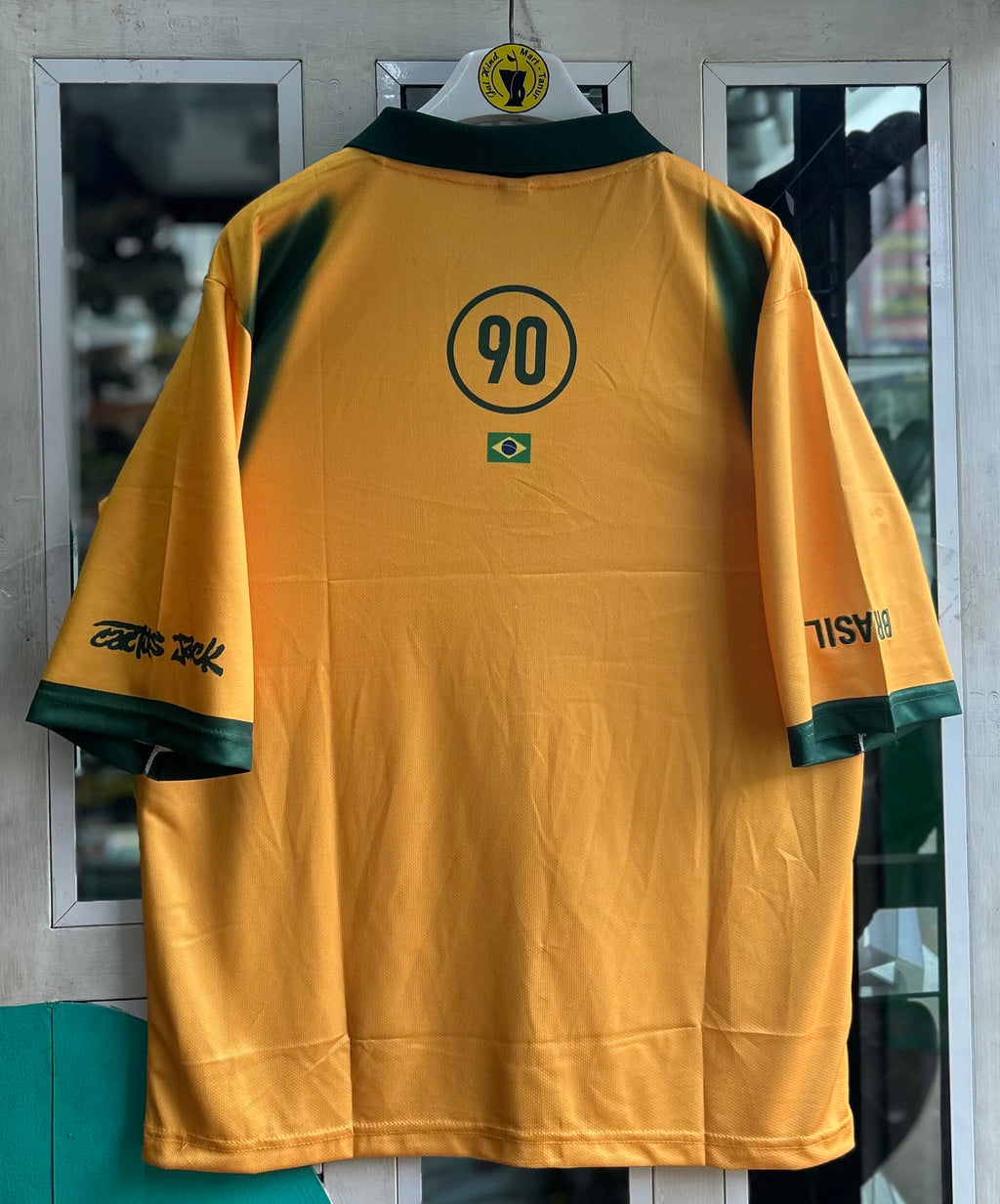 BRAZIL x TRAVIS SCOTT SPECIAL EDITION JERSEY, FIVE SLEEVE POLO EMBROIDERY
