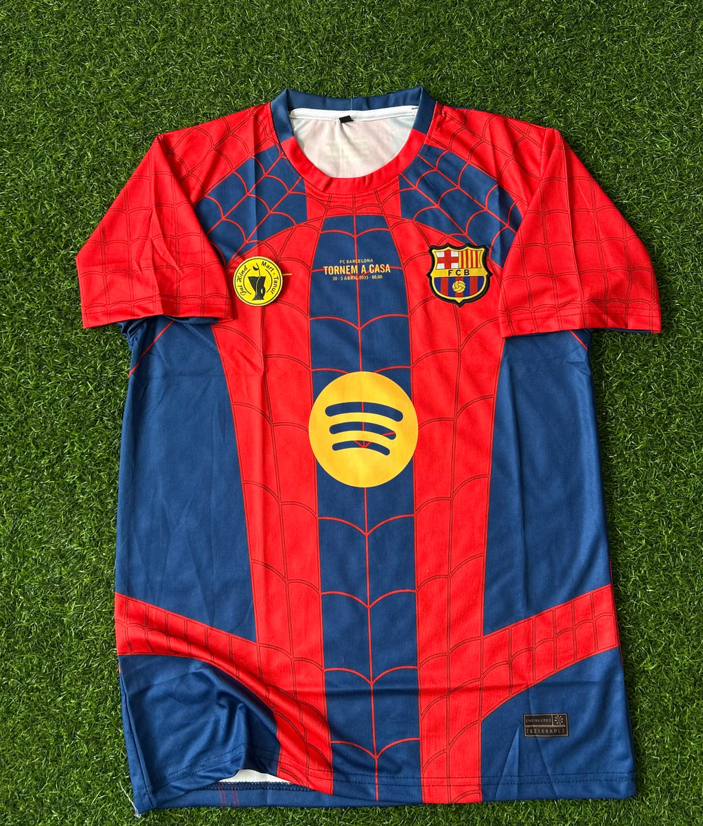 BARCELONA x SPIDER-MAN SPECIAL EDITION JERSEY, HALF SLEEVE EMBROIDERY