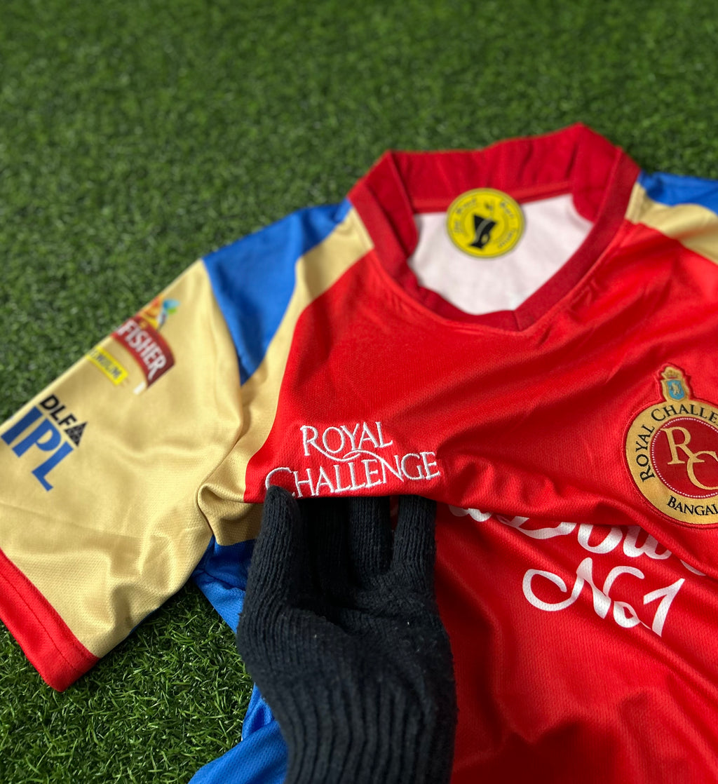 RCB 2012 HOME JERSEY, HALF SLEEVE EMBROIDERY