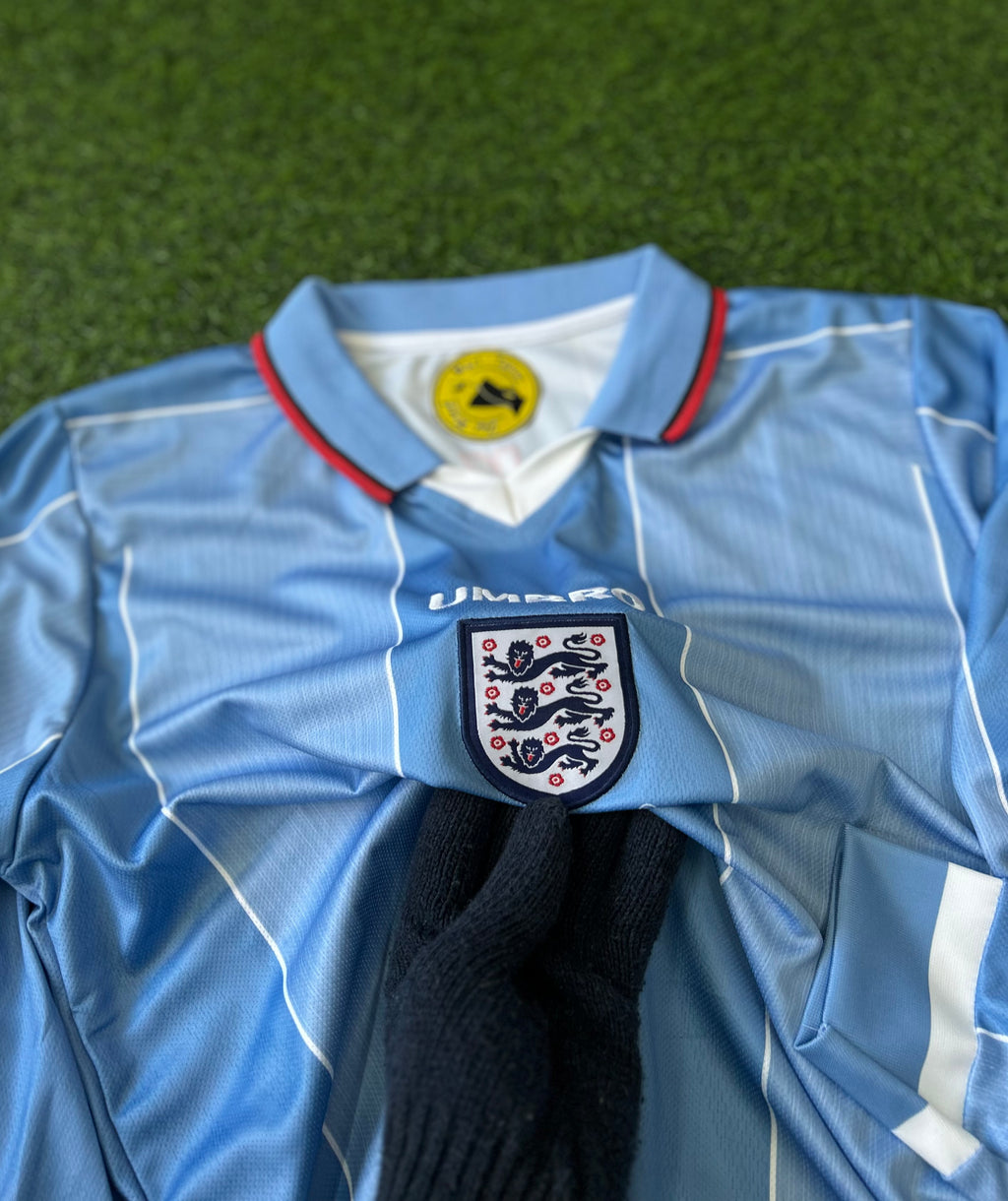 ENGLAND 1996 AWAY JERSEY, FULL SLEEVE POLO EMBROIDERY