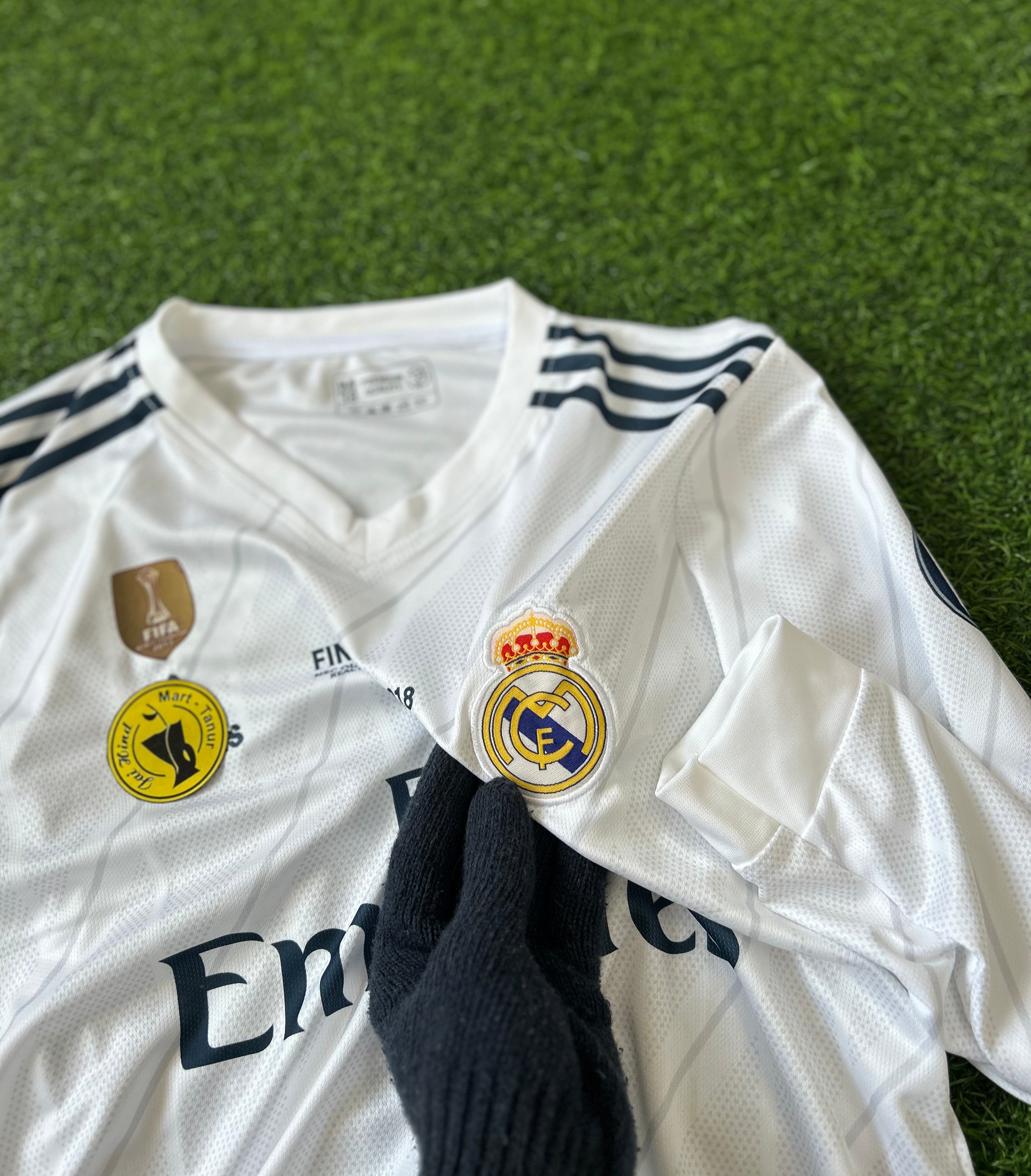 REAL MADRID 2017-18 HOME KIT, FULL SLEEVE EMBROIDERY – JAIHIND SPORTS