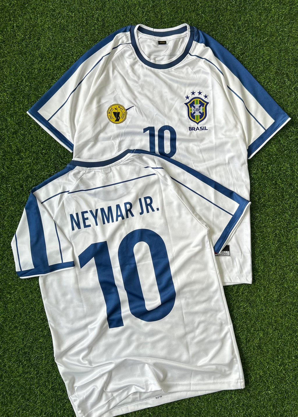BRAZIL 1998 WHITE JERSEY, HALF SLEEVE EMBROIDERY