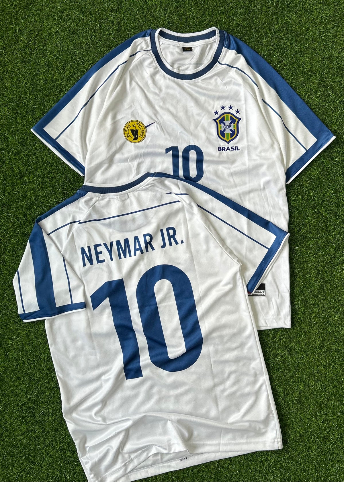 BRAZIL 1998 WHITE JERSEY, HALF SLEEVE EMBROIDERY