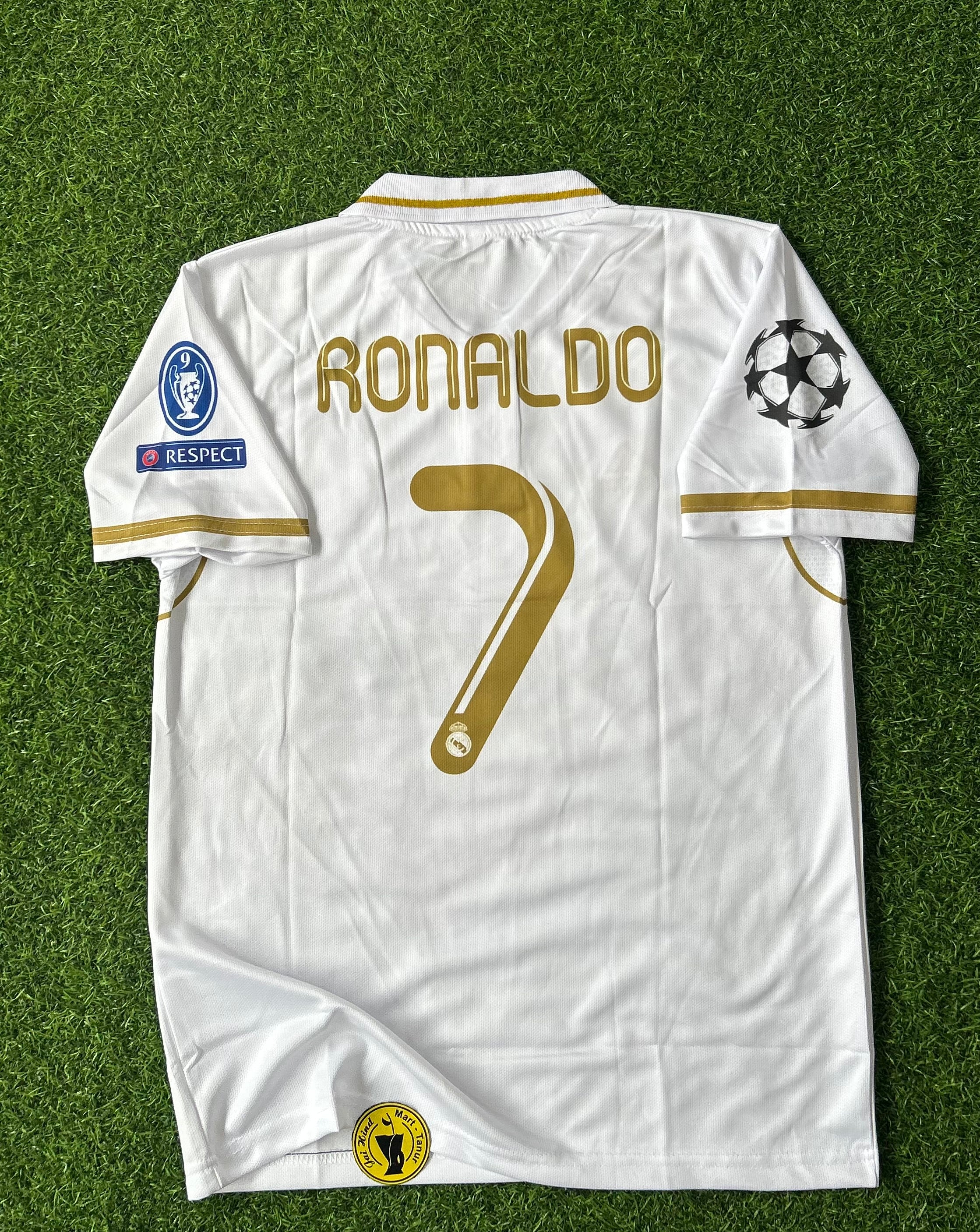 REAL MADRID 2011-12 HOME JERSEY, HALF SLEEVE  POLO  EMBROIDERY