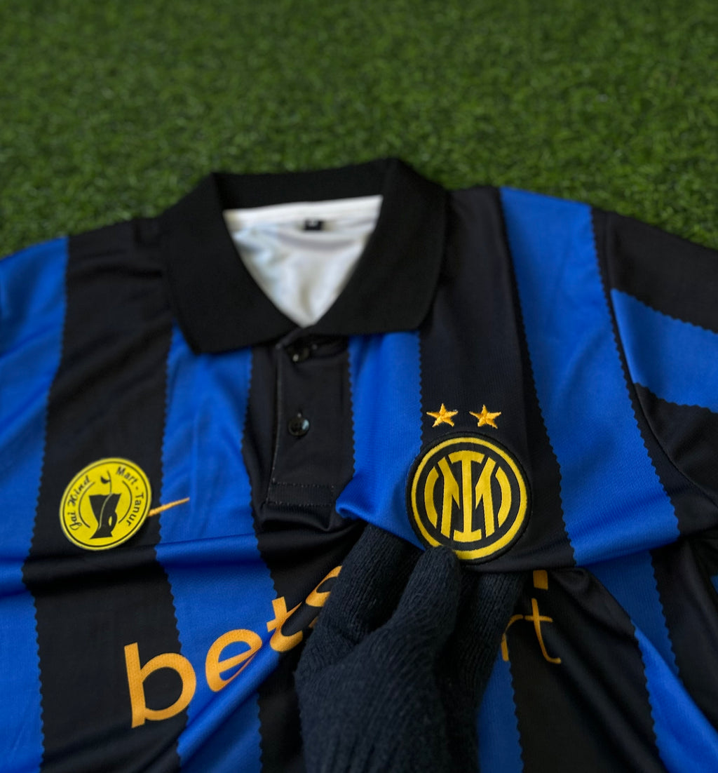 INTER MILAN 2026-27 SEASON HOME JERSEY, HALF SLEEVE POLO EMBROIDERY