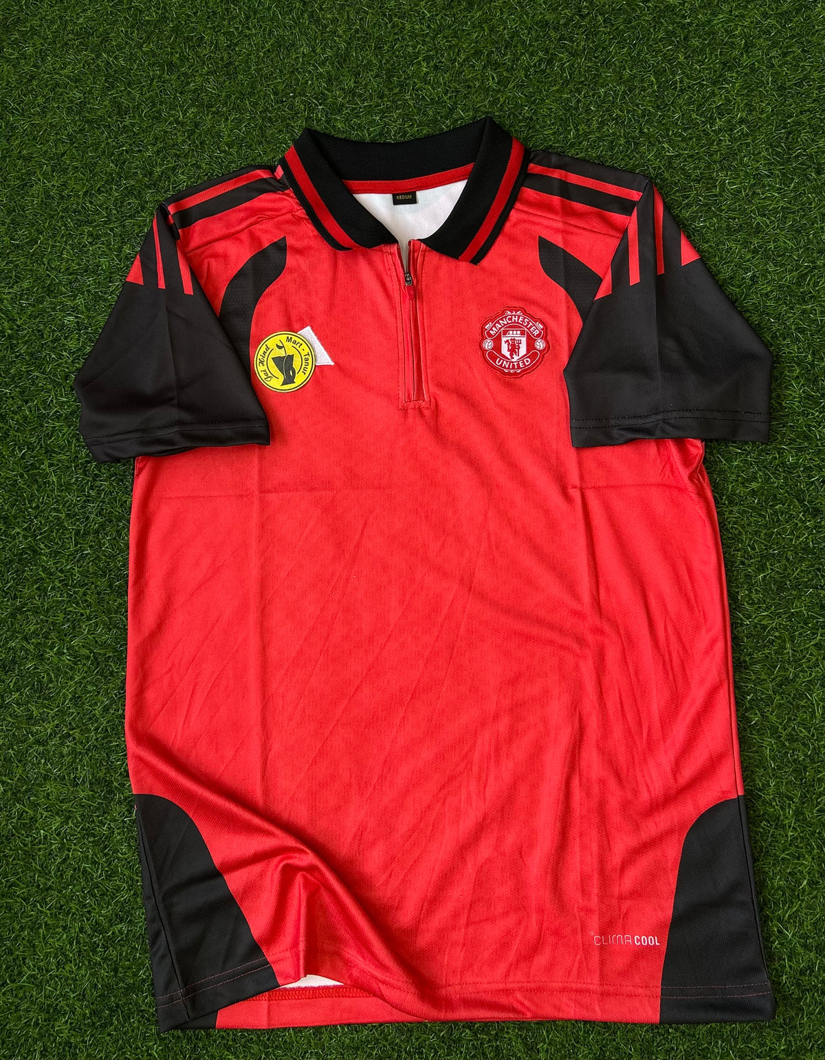 MAN UNITED 2026-27 SEASON TRAINING TIRO JERSEY, HALF SLEEVE POLO EMBROIDERY