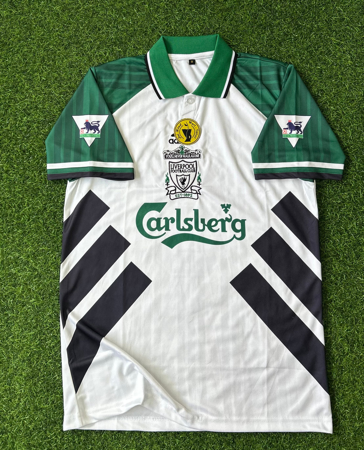 LIVERPOOL 1993-95 AWAY JERSEY, HALF SLEEVE  POLO  EMBROIDERY