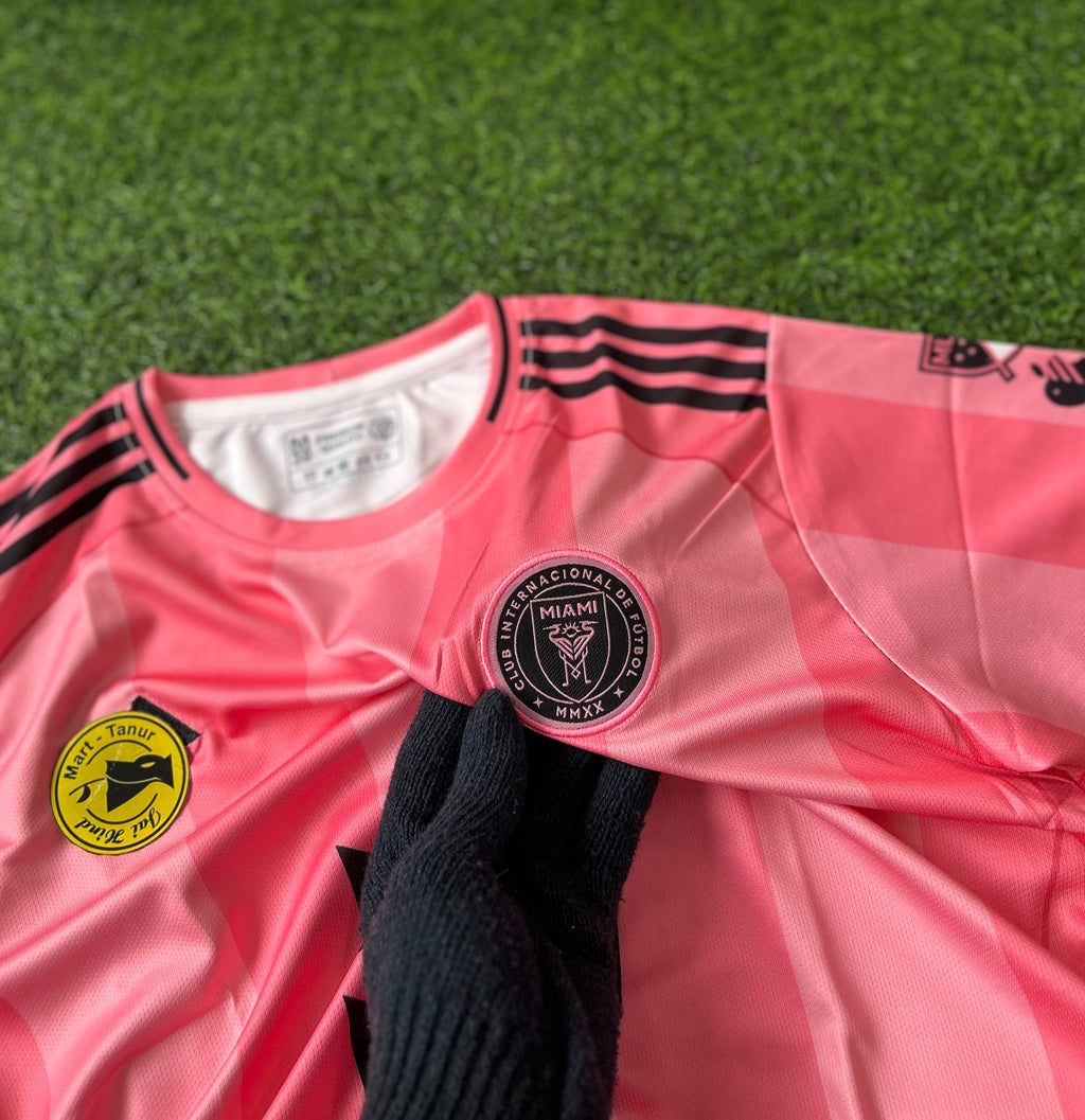 INTER MIAMI 2025-26 SEASON HOME KIT , HALF SLEEVE EMBROIDERY