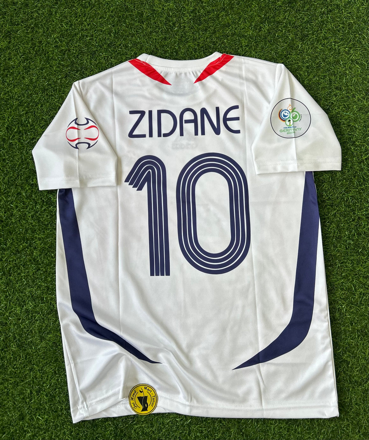 FRANCE 2006 AWAY JERSEY, HALF SLEEVE EMBROIDERY