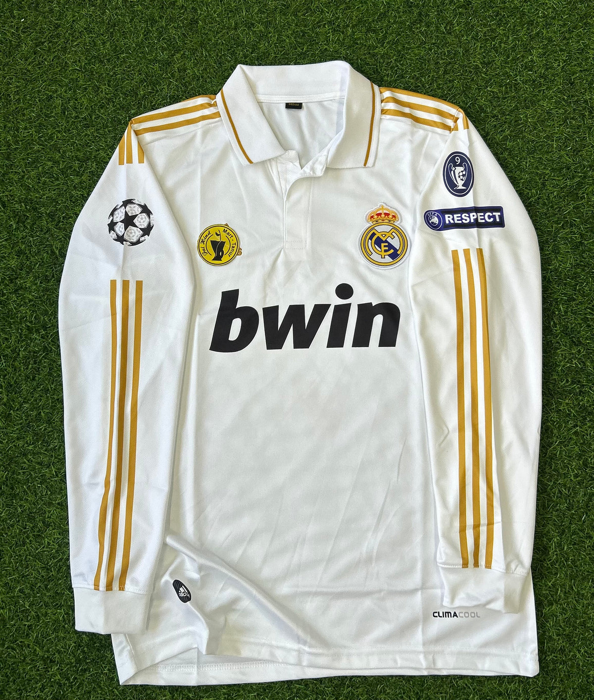 REAL MADRID 2011-12 HOME JERSEY, FULL SLEEVE POLO EMBROIDERY