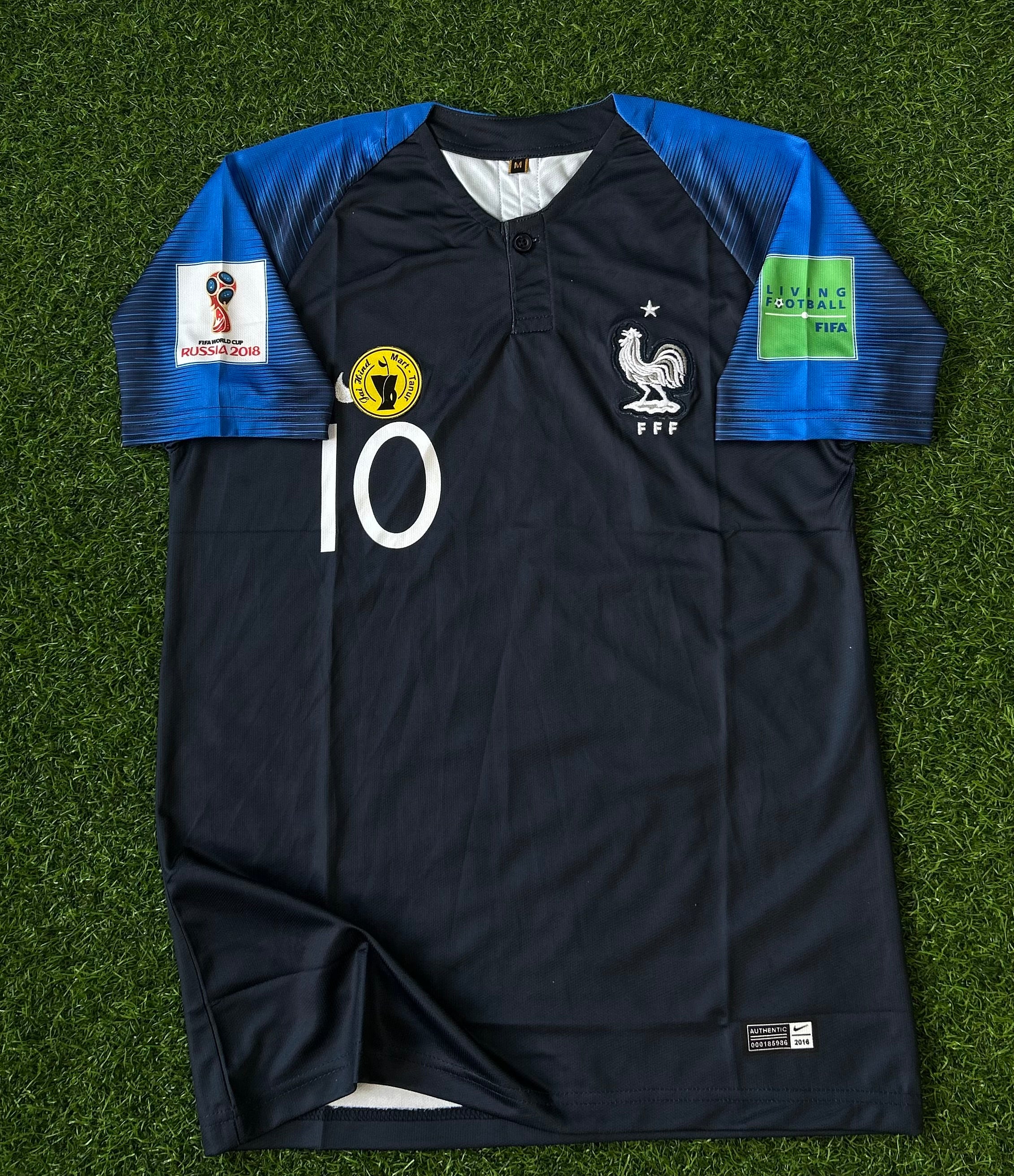 FRANCE 2018 HOME JERSEY, CHINESE/POLO COLLAR, HALF SLEEVE EMBROIDERY