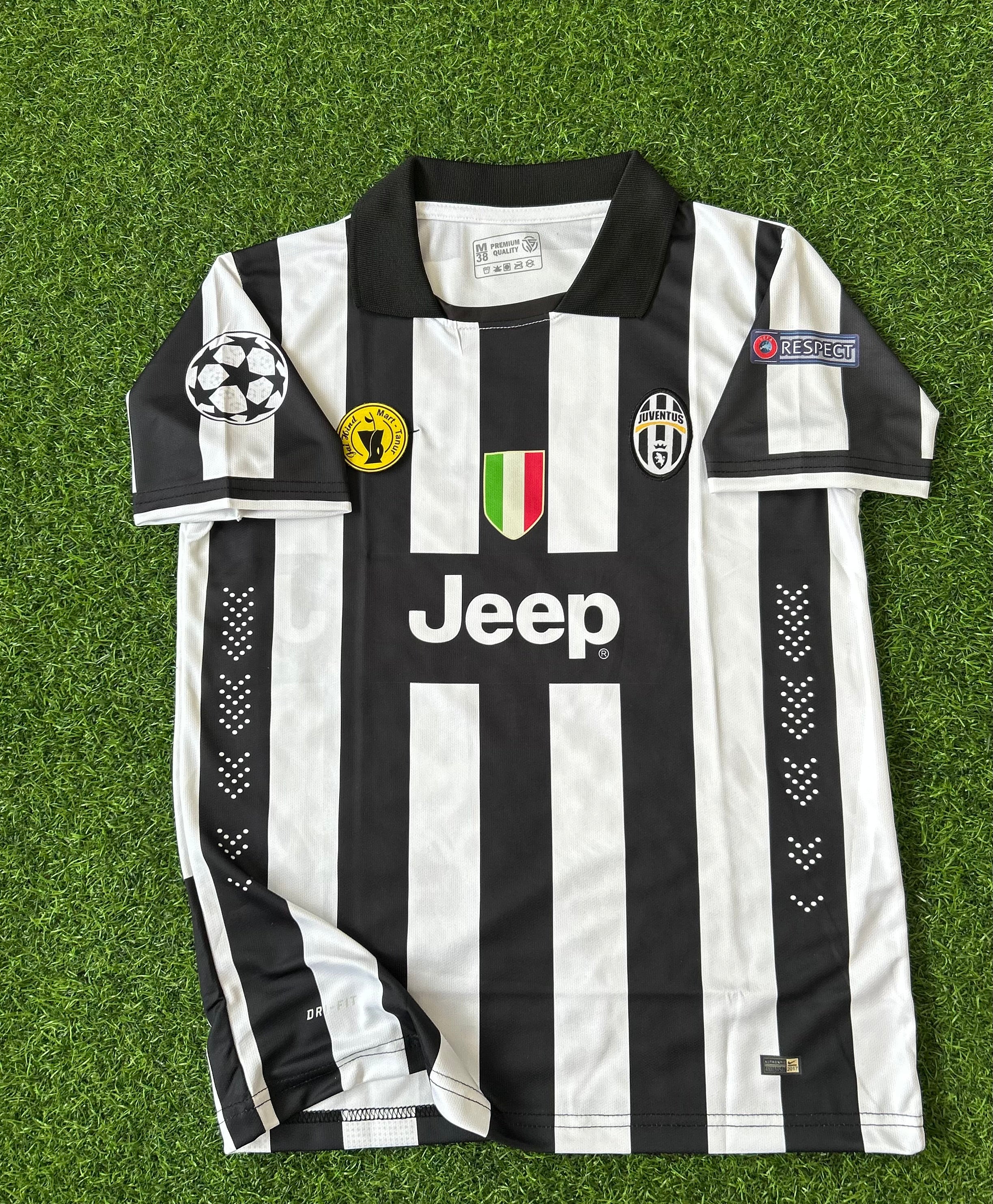 JUVENTUS 2014-15 HOME KIT, HALF SLEEVE EMBROIDERY