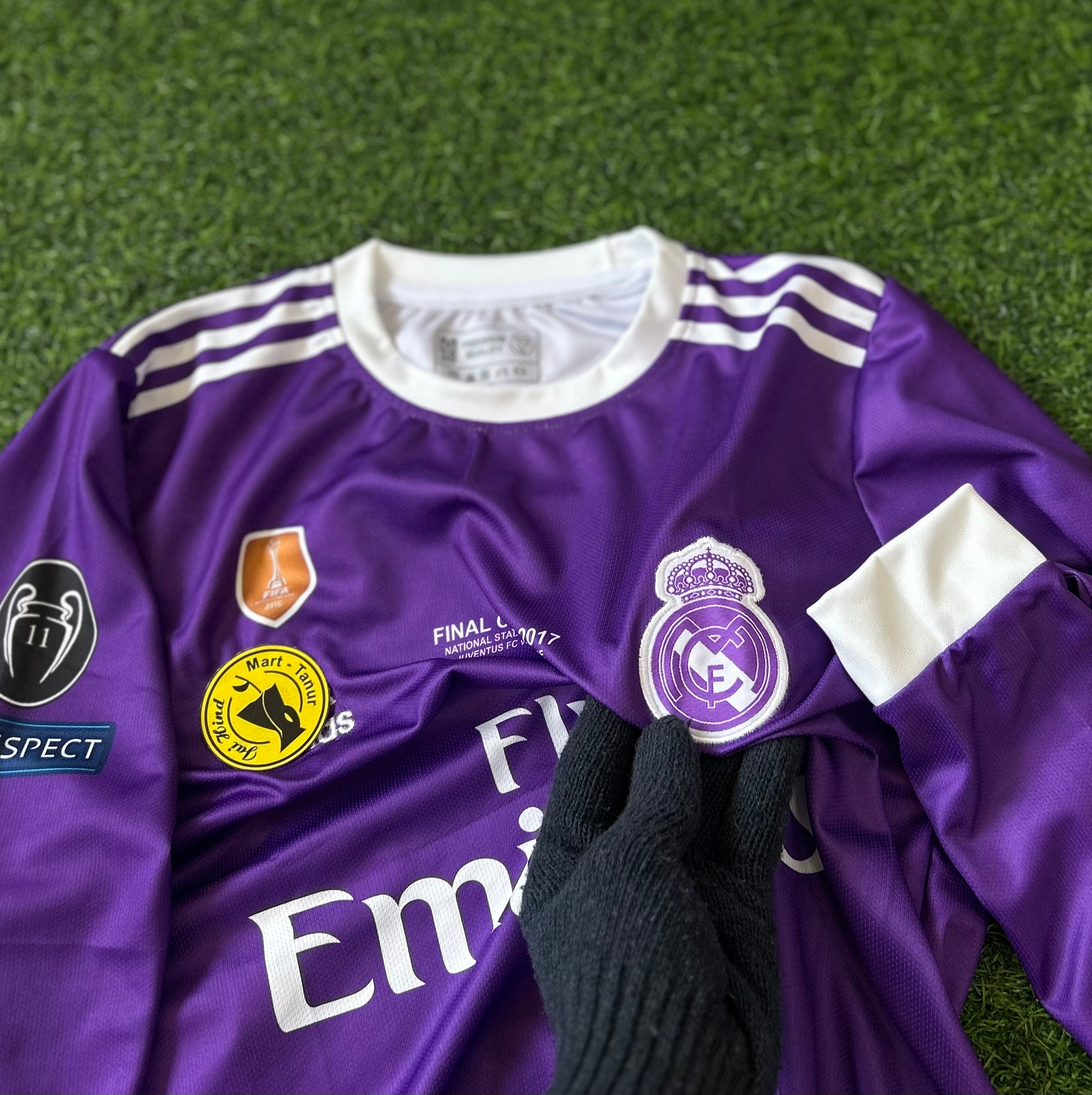 REAL MADRID 2016-17 AWAY KIT, FULL SLEEVE EMBROIDERY