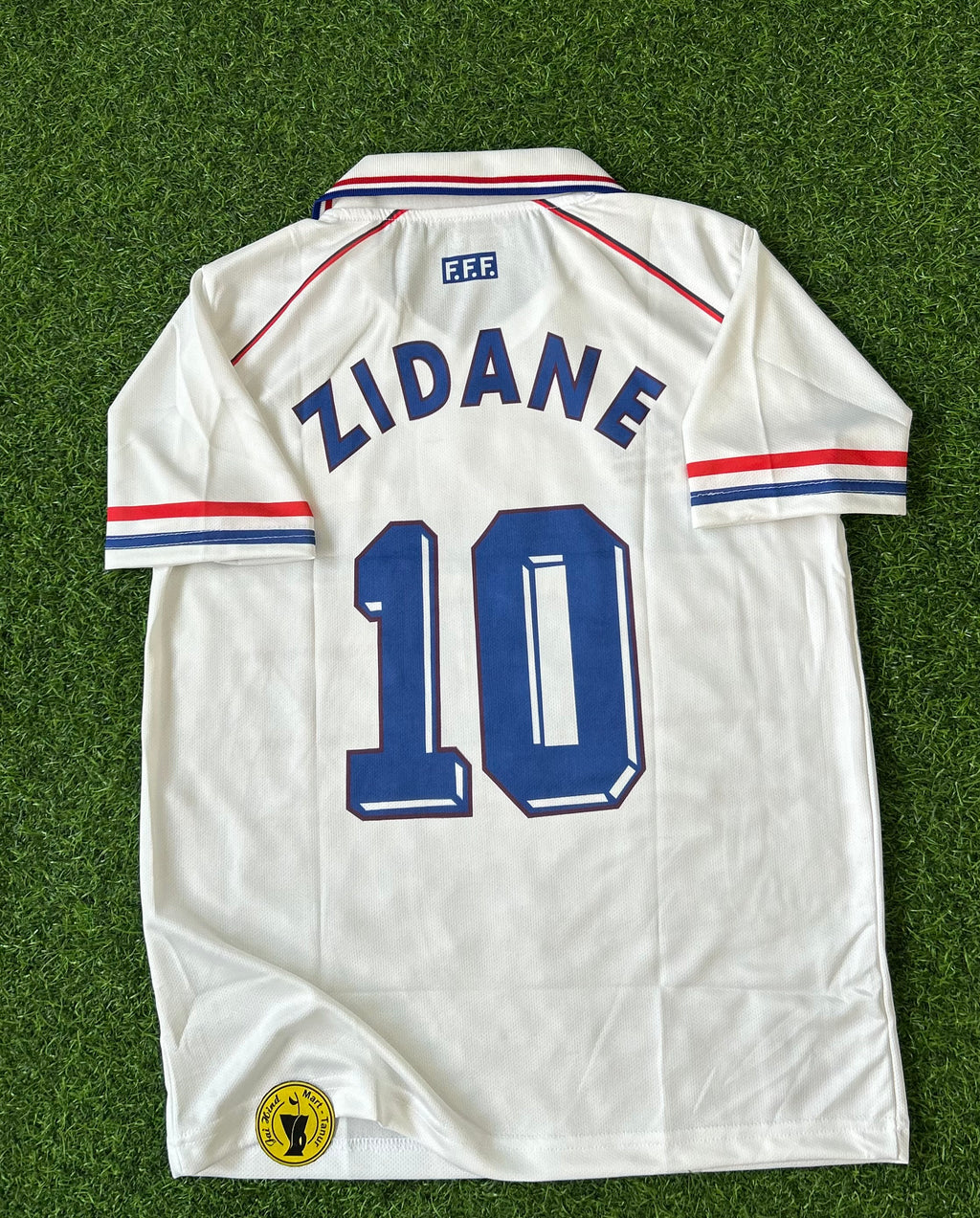FRANCE 1998 AWAY JERSEY, HALF SLEEVE POLO EMBROIDERY