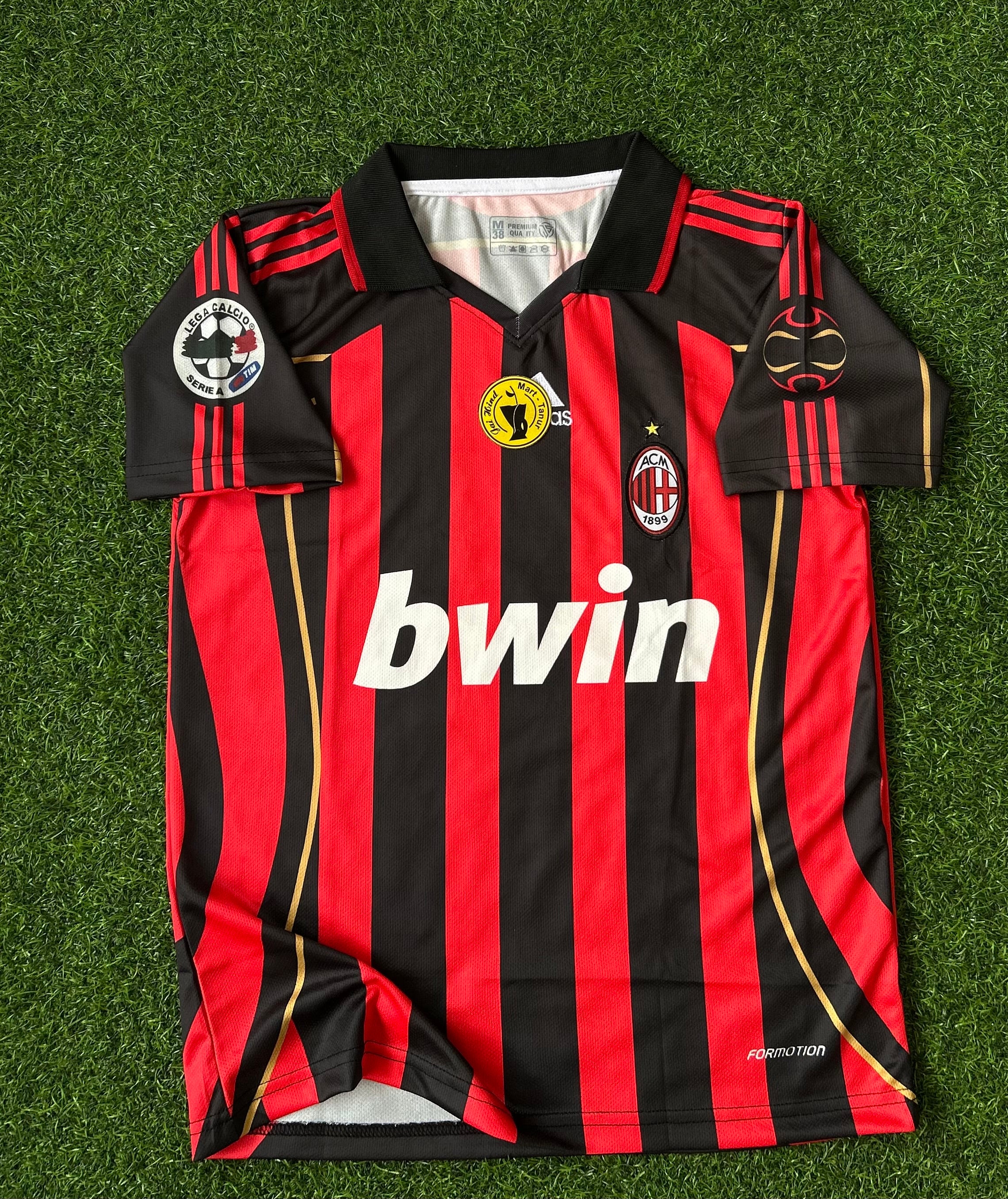 AC MILAN 2006-07 HOME JERSEY, HALF SLEEVE POLO  EMBROIDERY