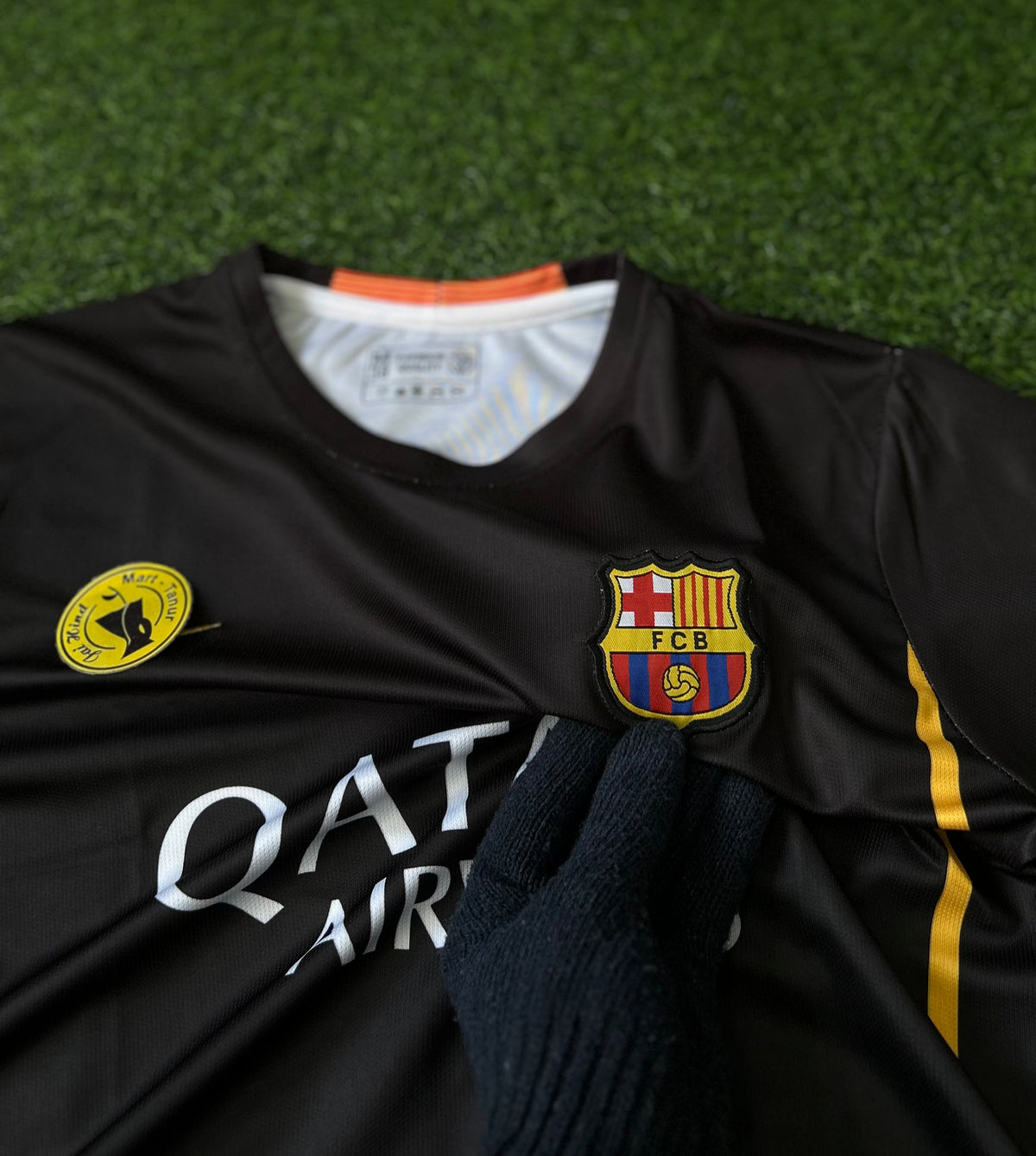 BARCELONA 2013-14 AWAY JERSEY, HALF SLEEVE EMBROIDERY