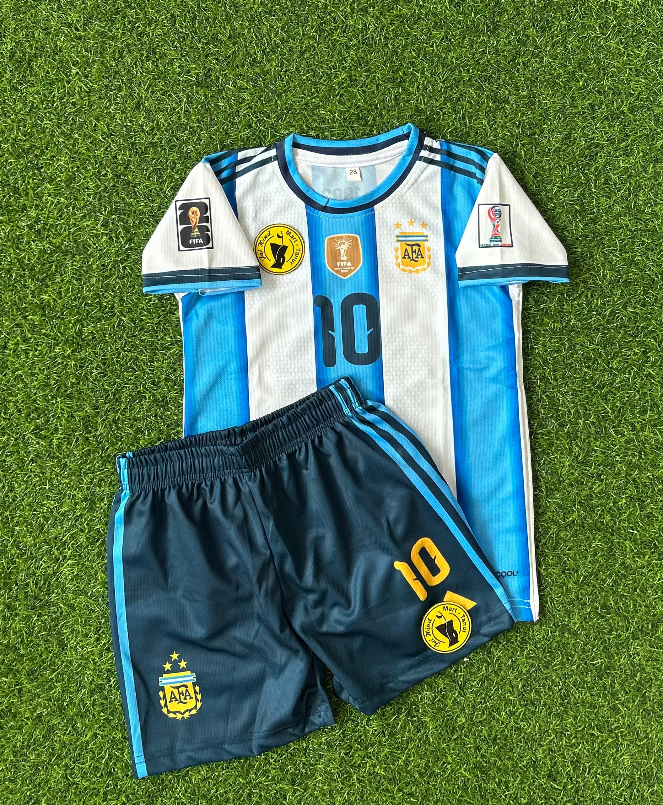 ARGENTINA 2026 WORLD CUP HOME KIT, HALF SLEEVE SUBLIMATION, JERSEY & SHORTS (KID SIZE)