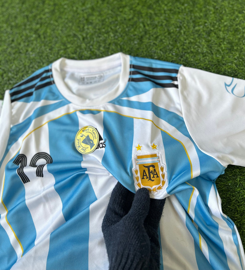 ARGENTINA 2006 HOME JERSEY, HALF SLEEVE EMBROIDERY