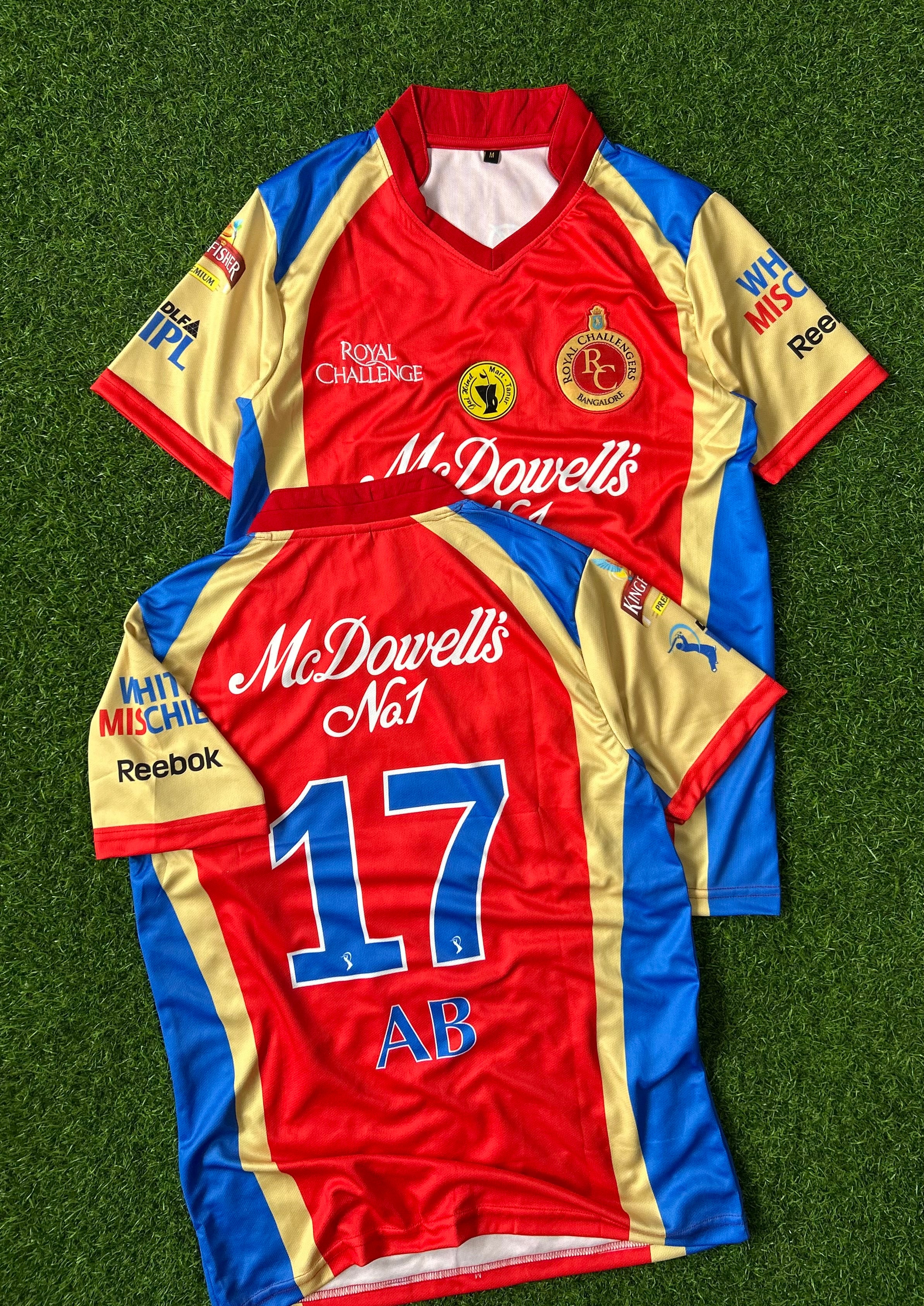 RCB 2012 HOME JERSEY, HALF SLEEVE EMBROIDERY