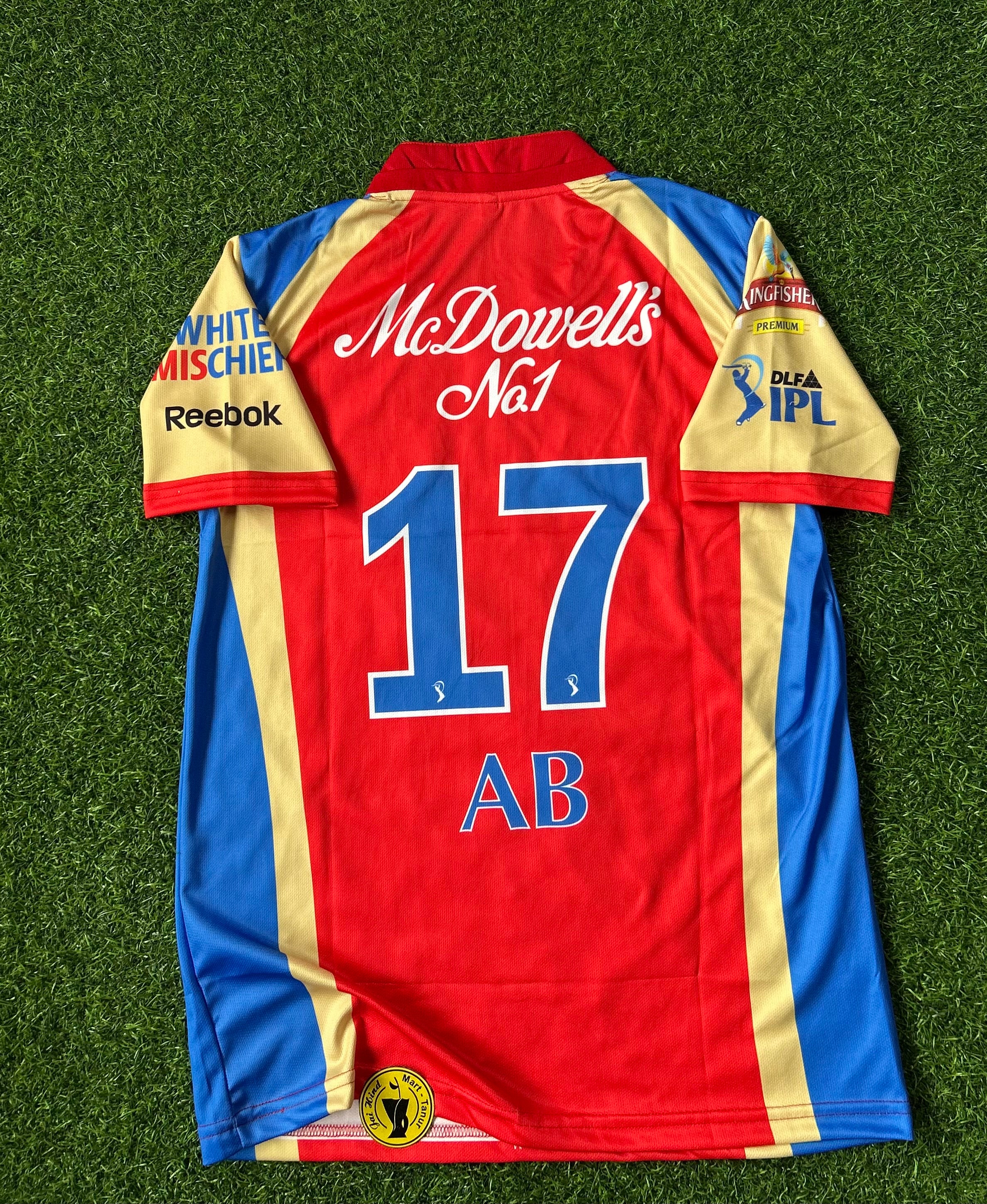 RCB 2012 HOME JERSEY, HALF SLEEVE EMBROIDERY