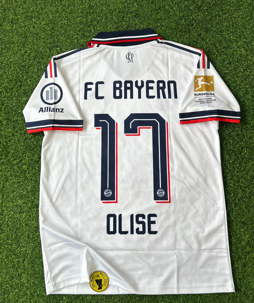 BAYERN MUNICH 2026-27 SEASON AWAY JERSEY, HALF SLEEVE POLO  EMBROIDERY