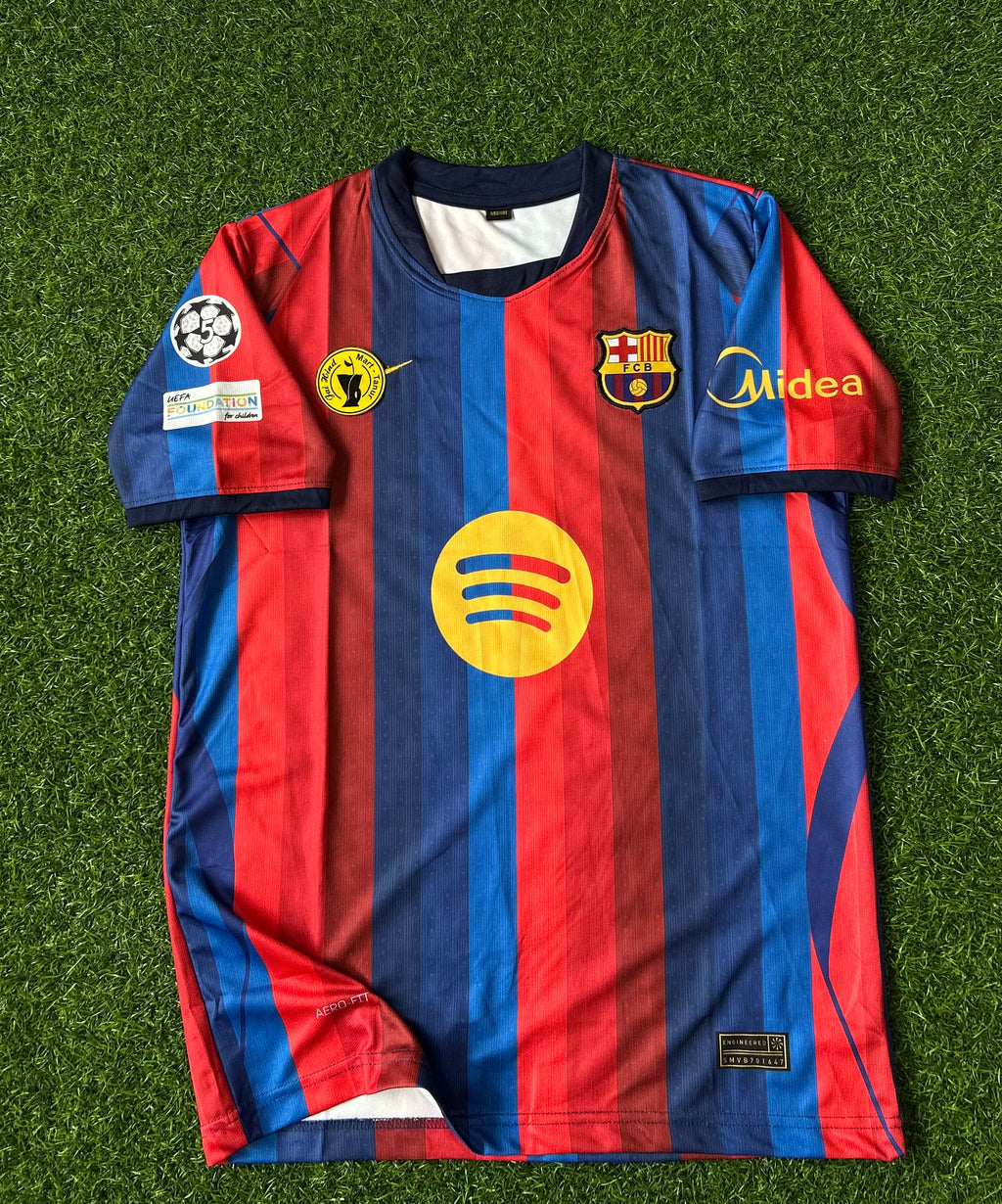 BARCELONA 2026-27 SEASON HOME KIT, HALF SLEEVE EMBROIDERY