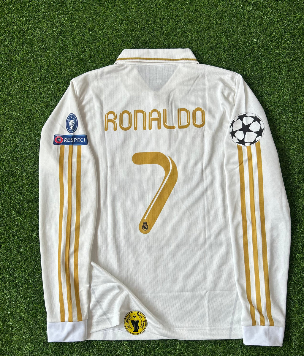 REAL MADRID 2011-12 HOME JERSEY, FULL SLEEVE POLO EMBROIDERY