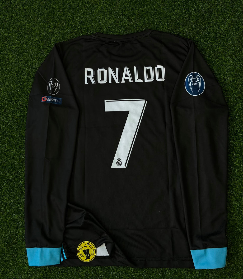 REAL MADRID 2017-18 AWAY JERSEY, FULL SLEEVE EMBROIDERY