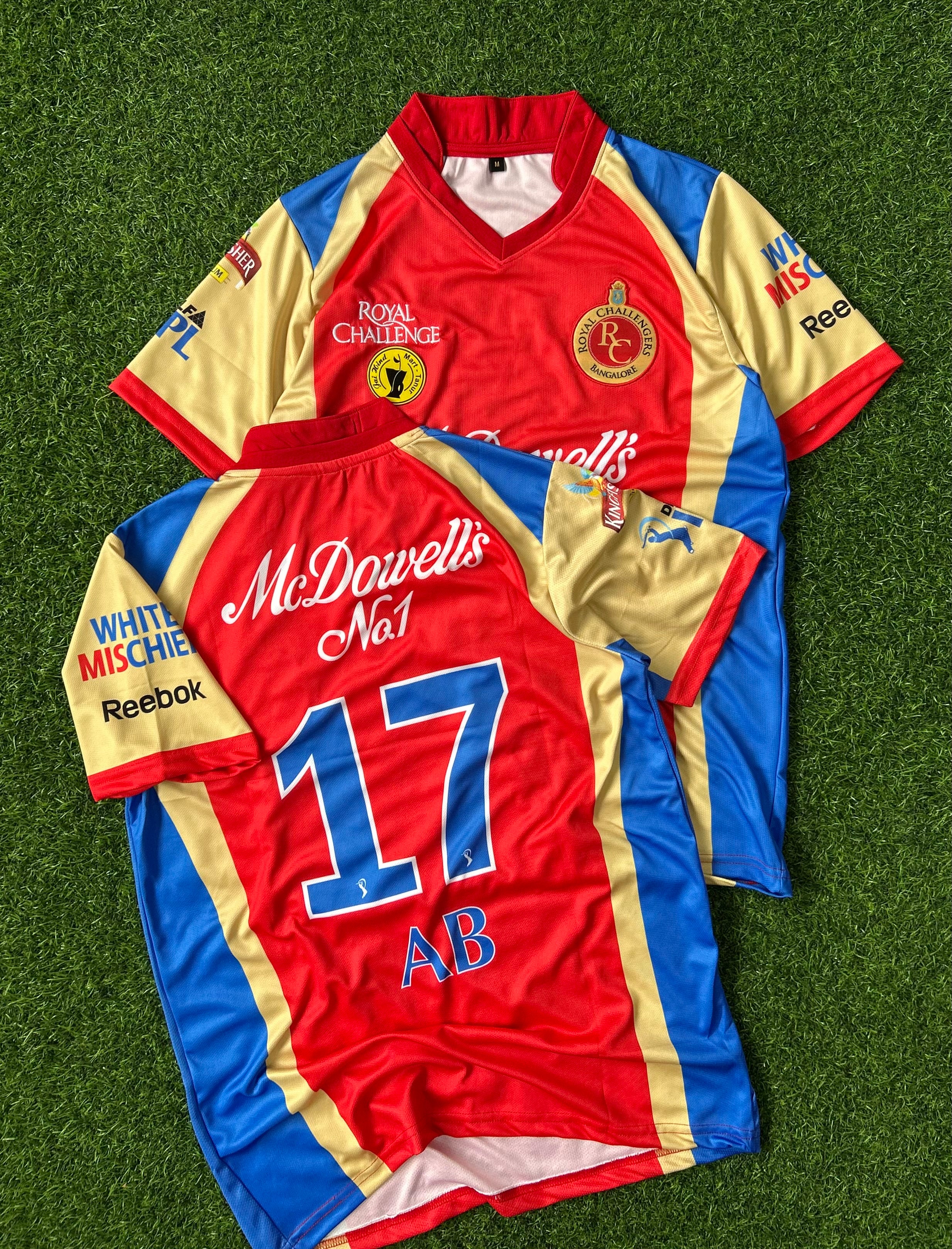 RCB 2012 IPL HOME KIT, HALF SLEEVE EMBROIDERY (OG NECK)