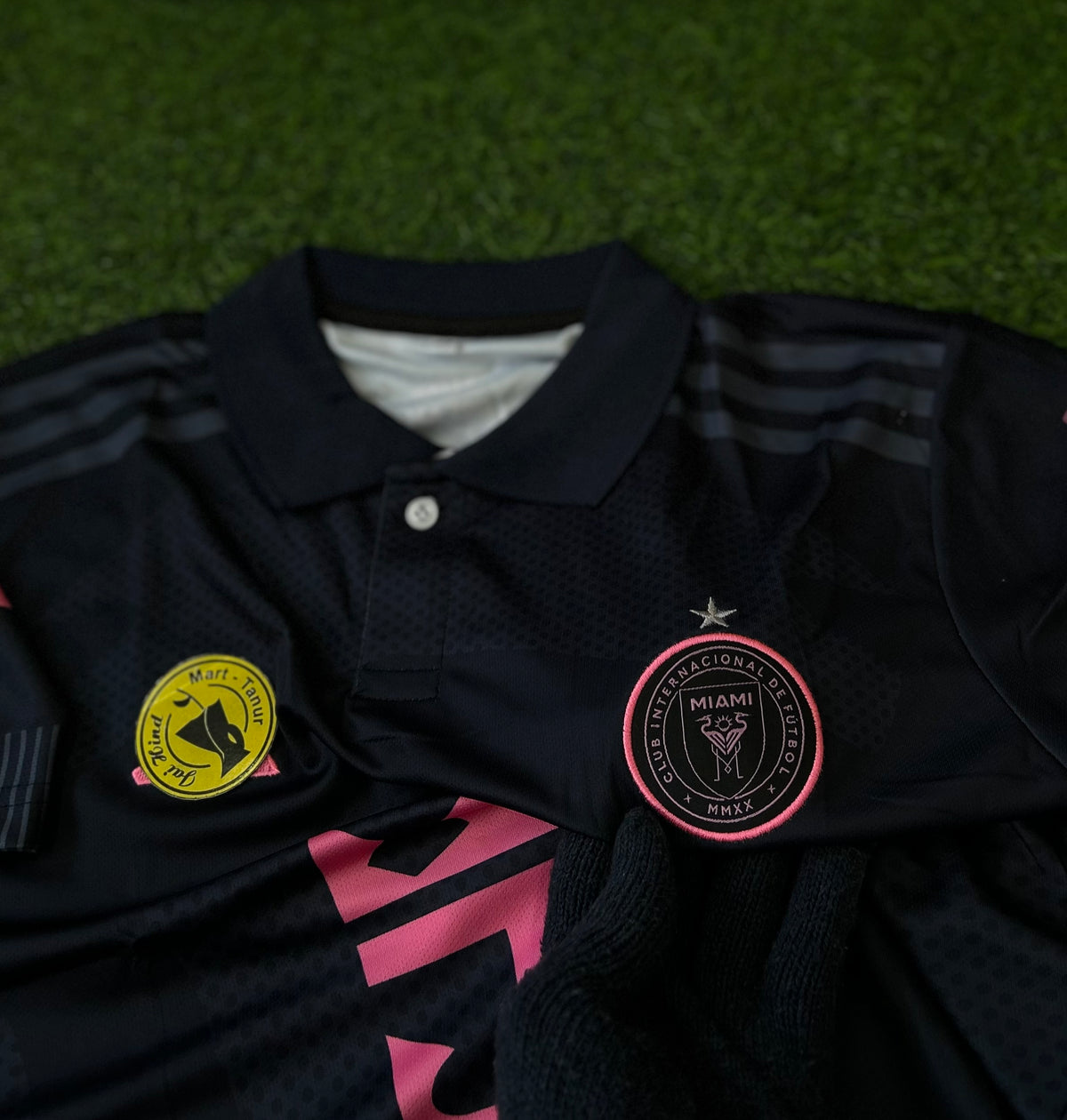INTER MIAMI 2026-27 SEASON AWAY JERSEY, HALF SLEEVE POLO EMBROIDERY