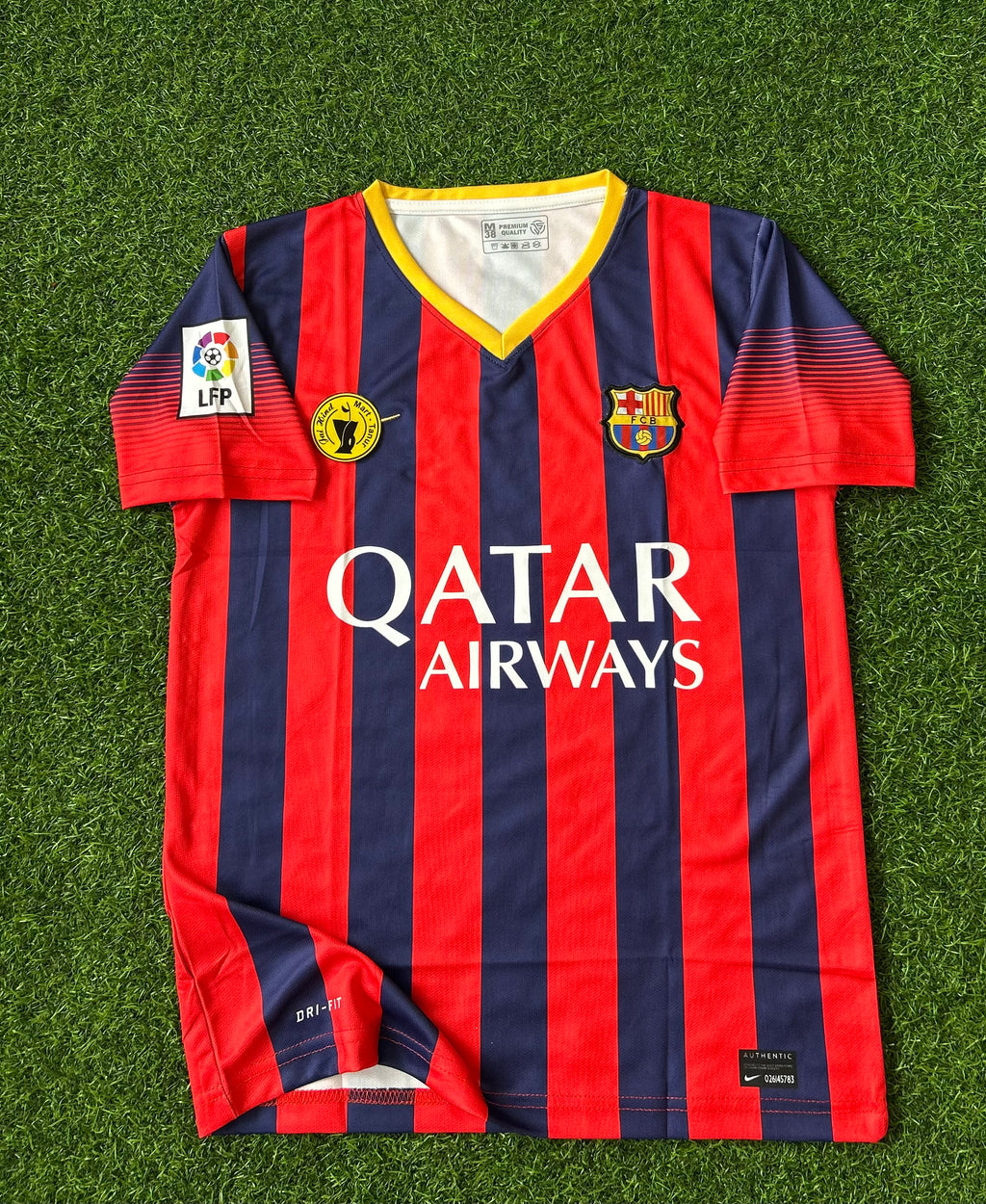 BARCELONA 2013-14 HOME KIT, HALF SLEEVE EMBROIDERY