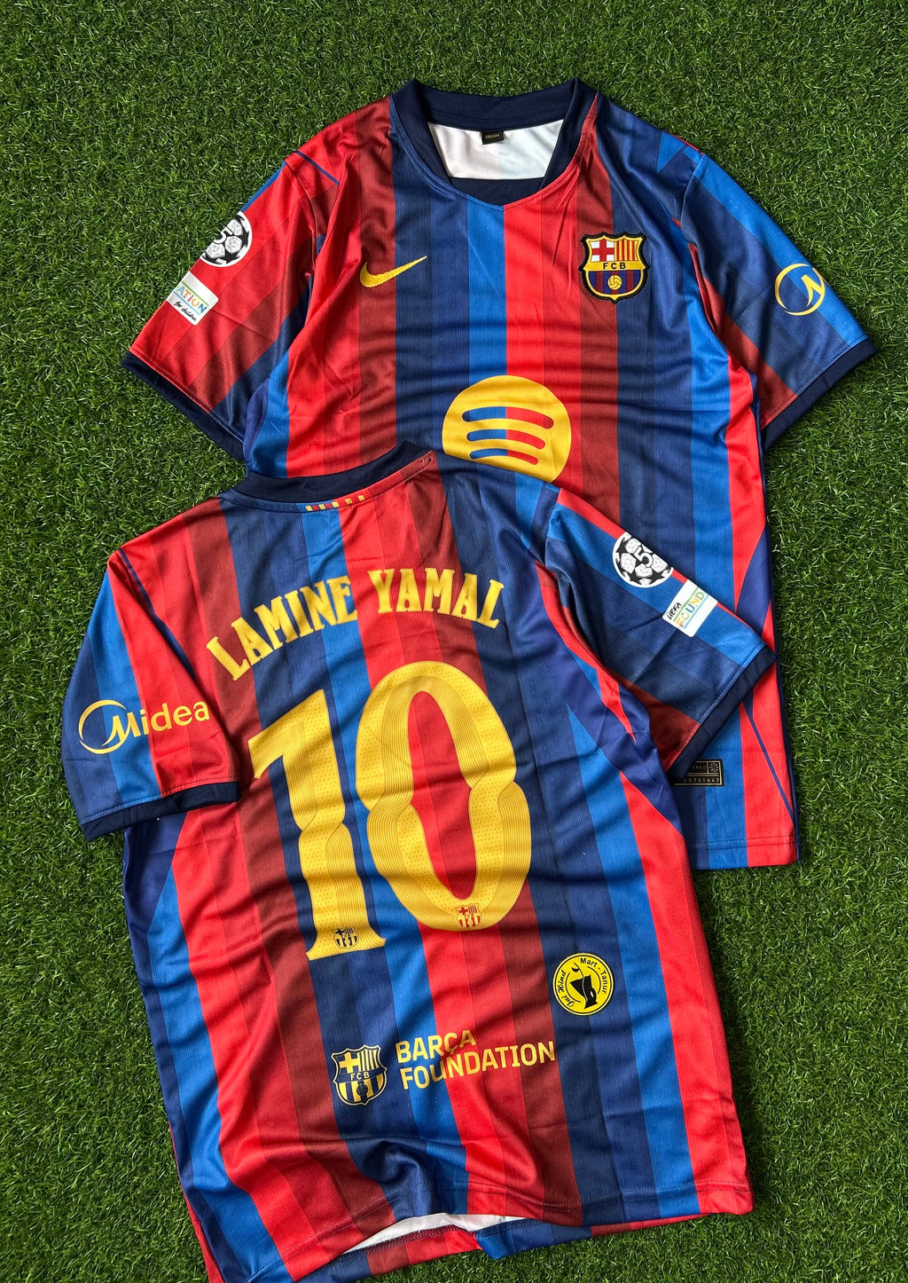 BARCELONA 2026-27 SEASON HOME KIT, HALF SLEEVE EMBROIDERY