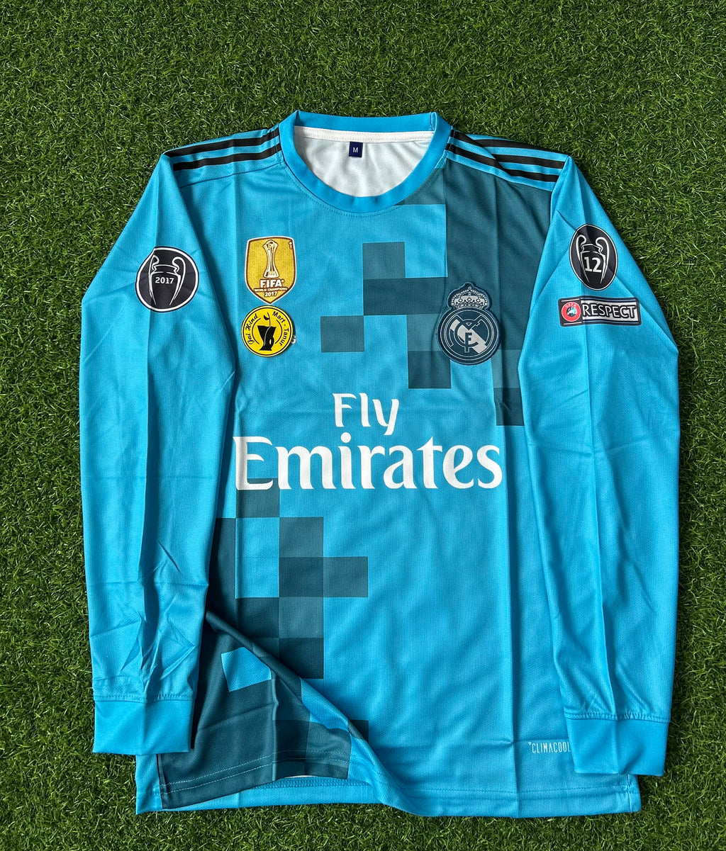 REAL MADRID 2017-18 THIRD KIT, FULL SLEEVE EMBROIDERY