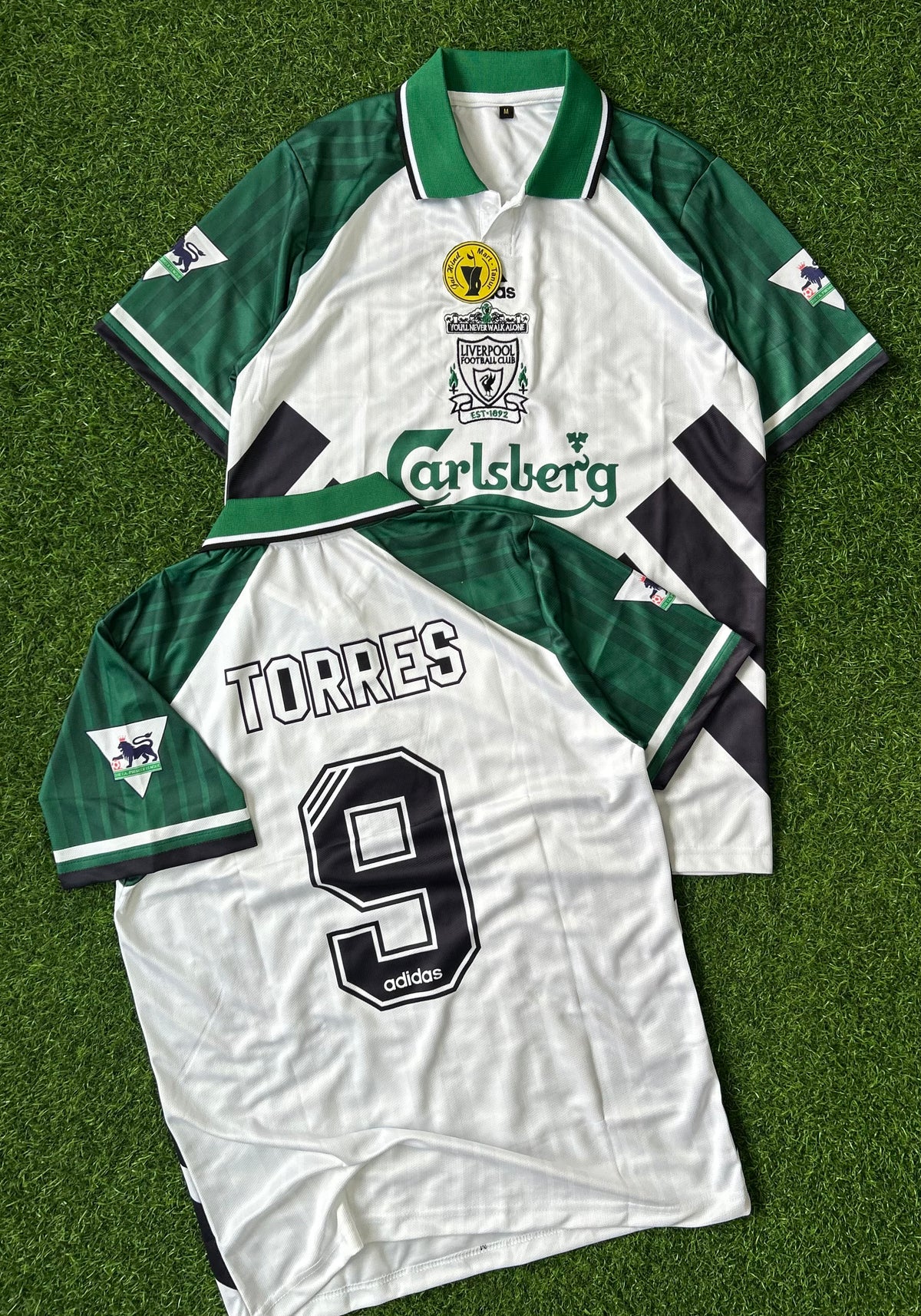 LIVERPOOL 1993-95 AWAY JERSEY, HALF SLEEVE  POLO  EMBROIDERY