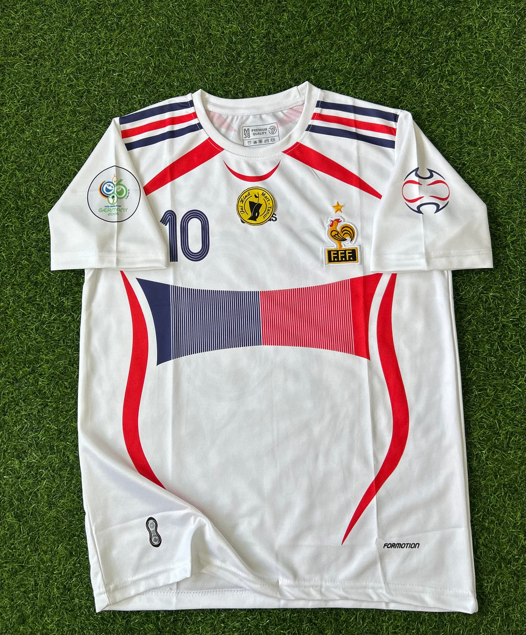 FRANCE 2006 AWAY JERSEY, HALF SLEEVE EMBROIDERY