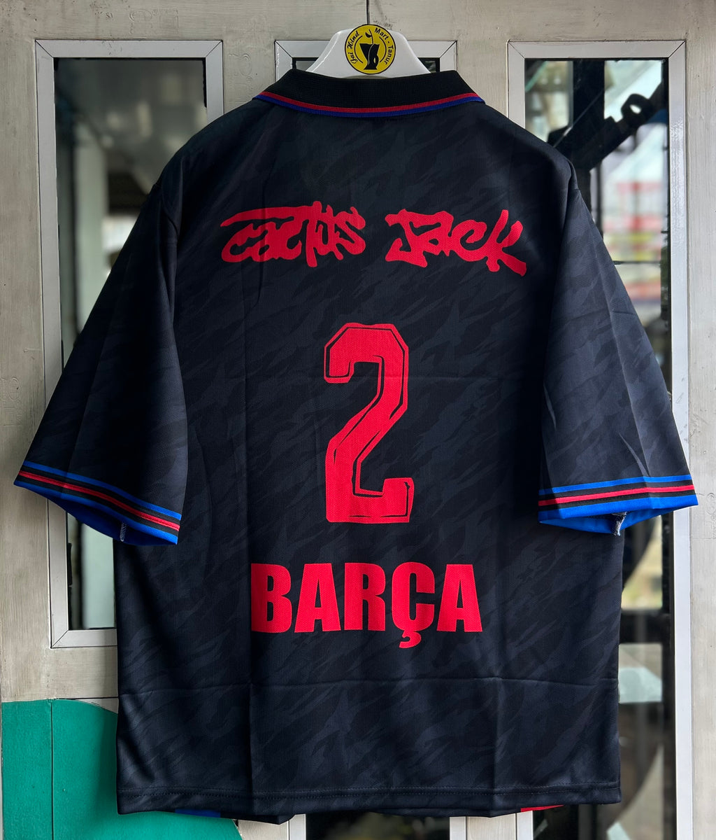 BARCELONA x TRAVIS SCOTT SPECIAL EDITION JERSEY, FIVE SLEEVE POLO EMBROIDERY