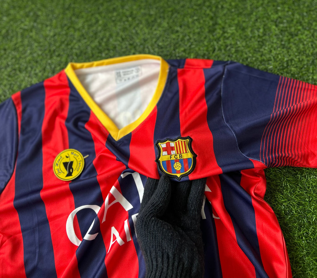 BARCELONA 2013-14 HOME KIT, HALF SLEEVE EMBROIDERY