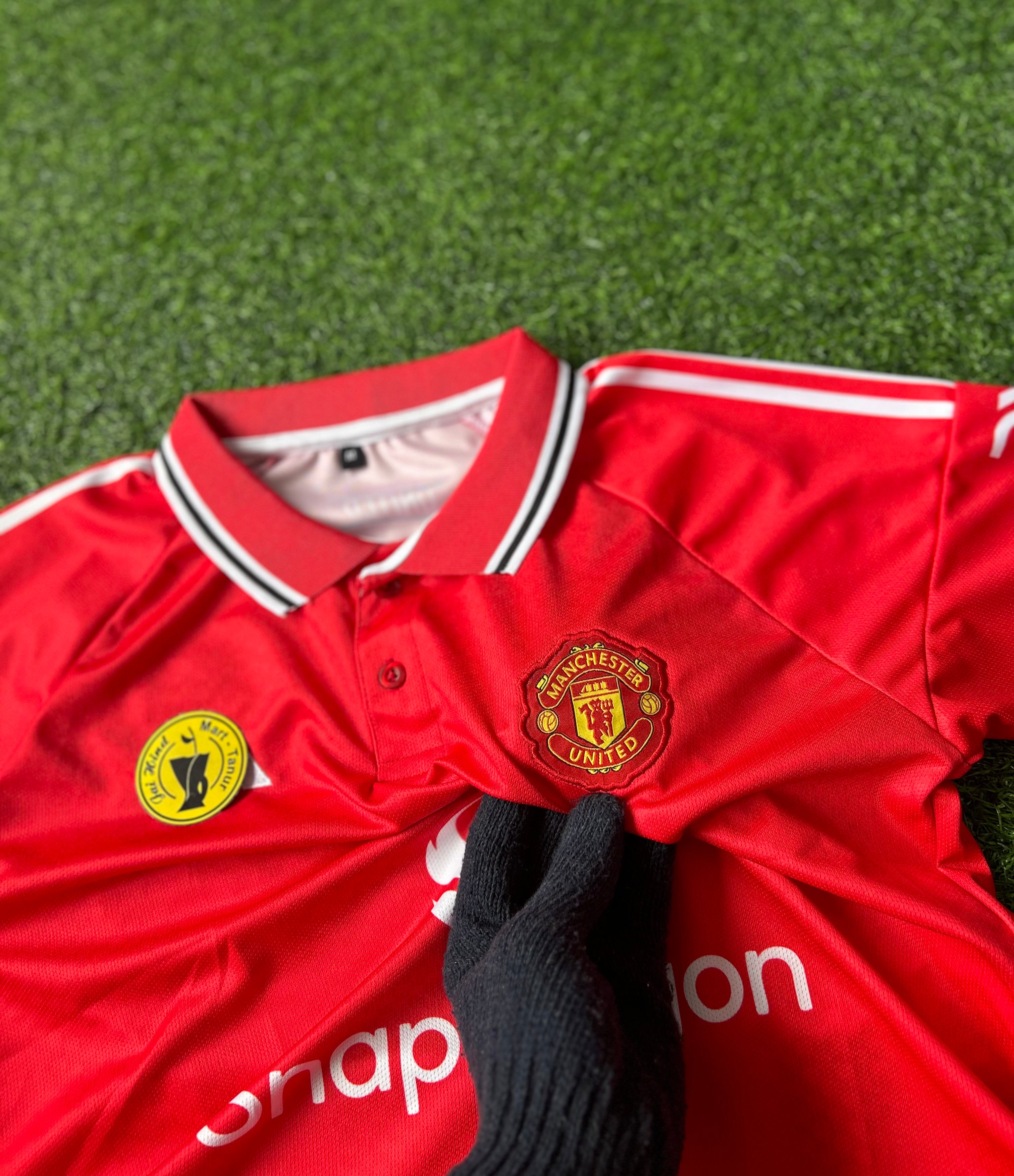 MAN UNITED 2026-27 SEASON HOME JERSEY, HALF SLEEVE POLO EMBROIDERY