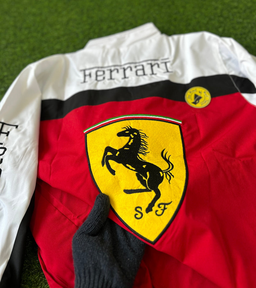 IMPORTED ZIPPER JACKET, FERRARI EDITION, FULL LOGO EMBROIDERY