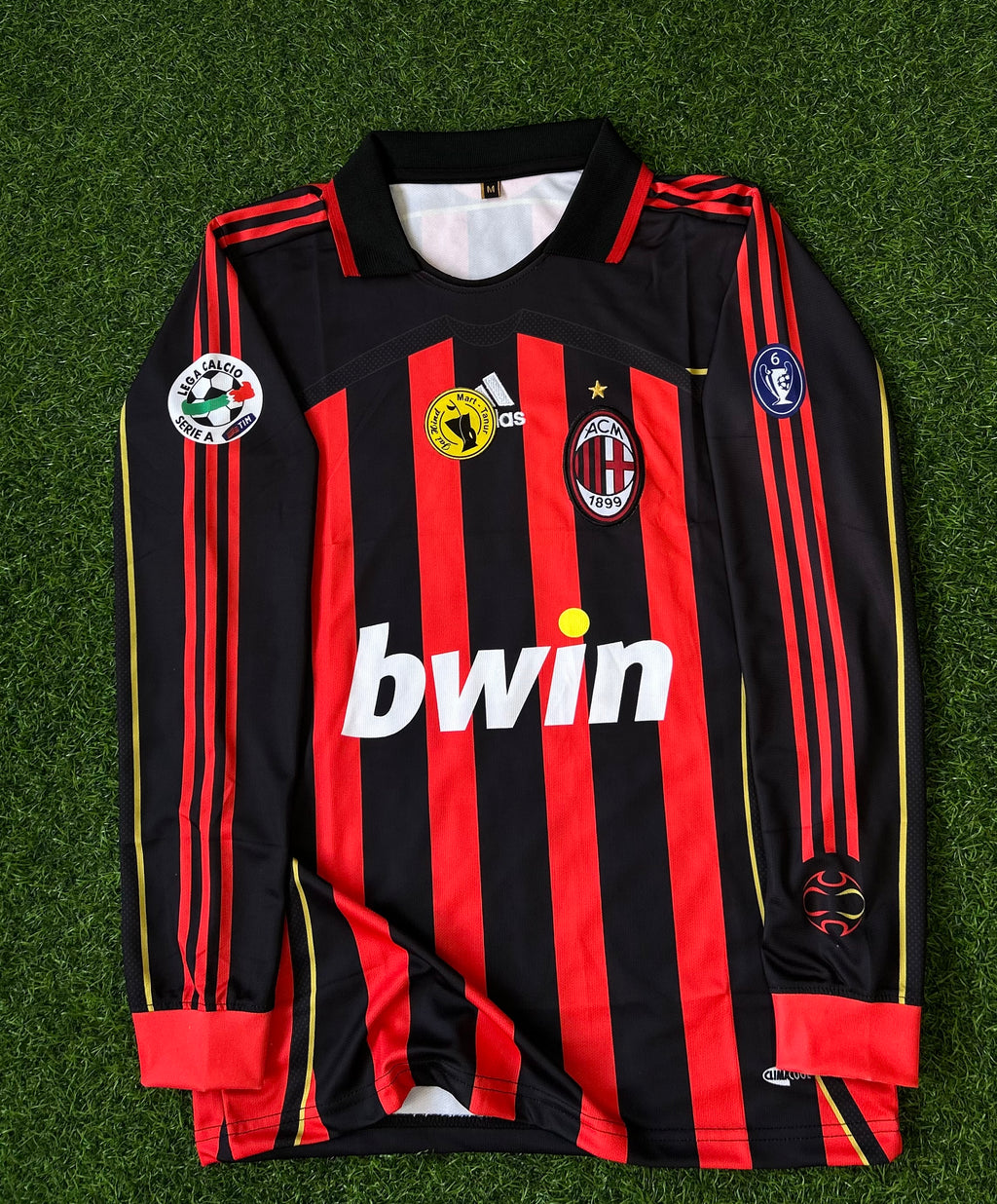 AC MILAN 2006-07 HOME JERSEY, POLO FULL SLEEVE EMBROIDERY