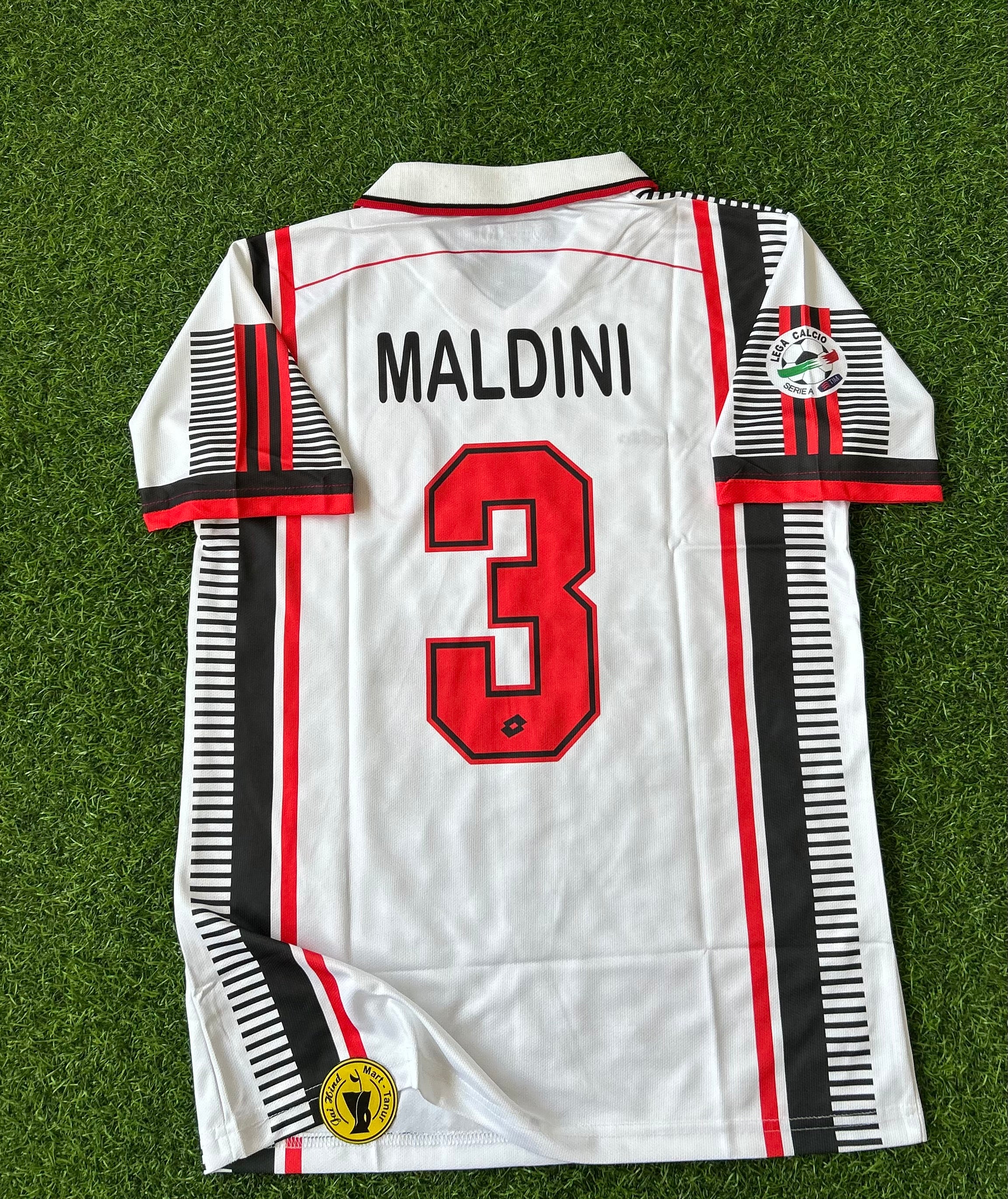 AC MILAN 1997-98 AWAY KIT, HALF SLEEVE POLO EMBROIDERY – JAIHIND